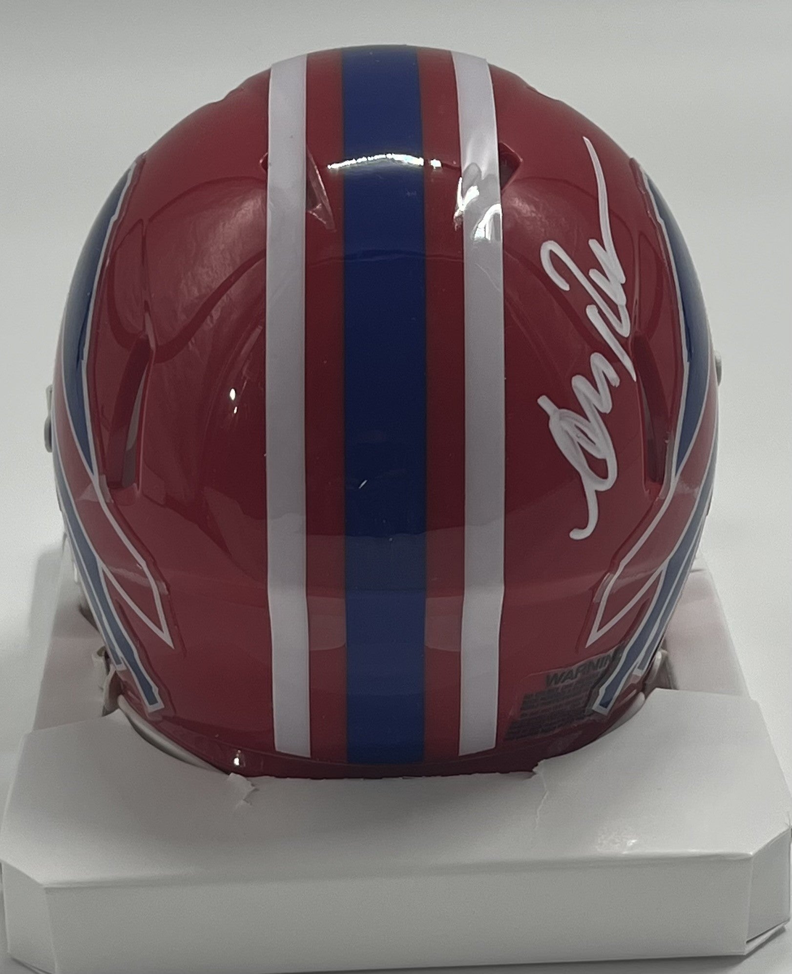 Andre Reed Signed Bills Speed Mini Helmet (Beckett)