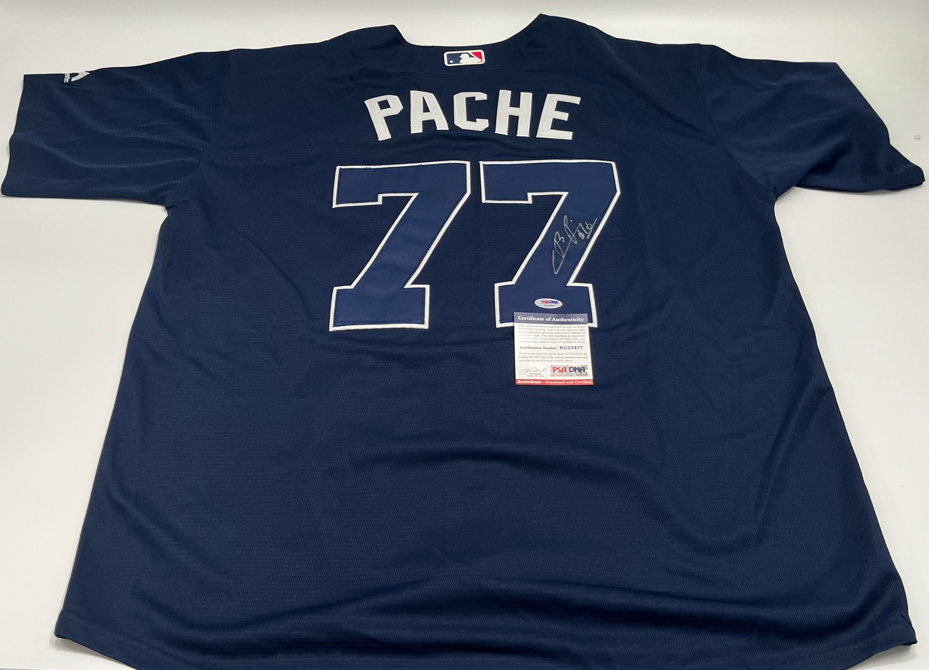 Cristian Pache Signed Braves Majestic Authentic Jersey (PSA)