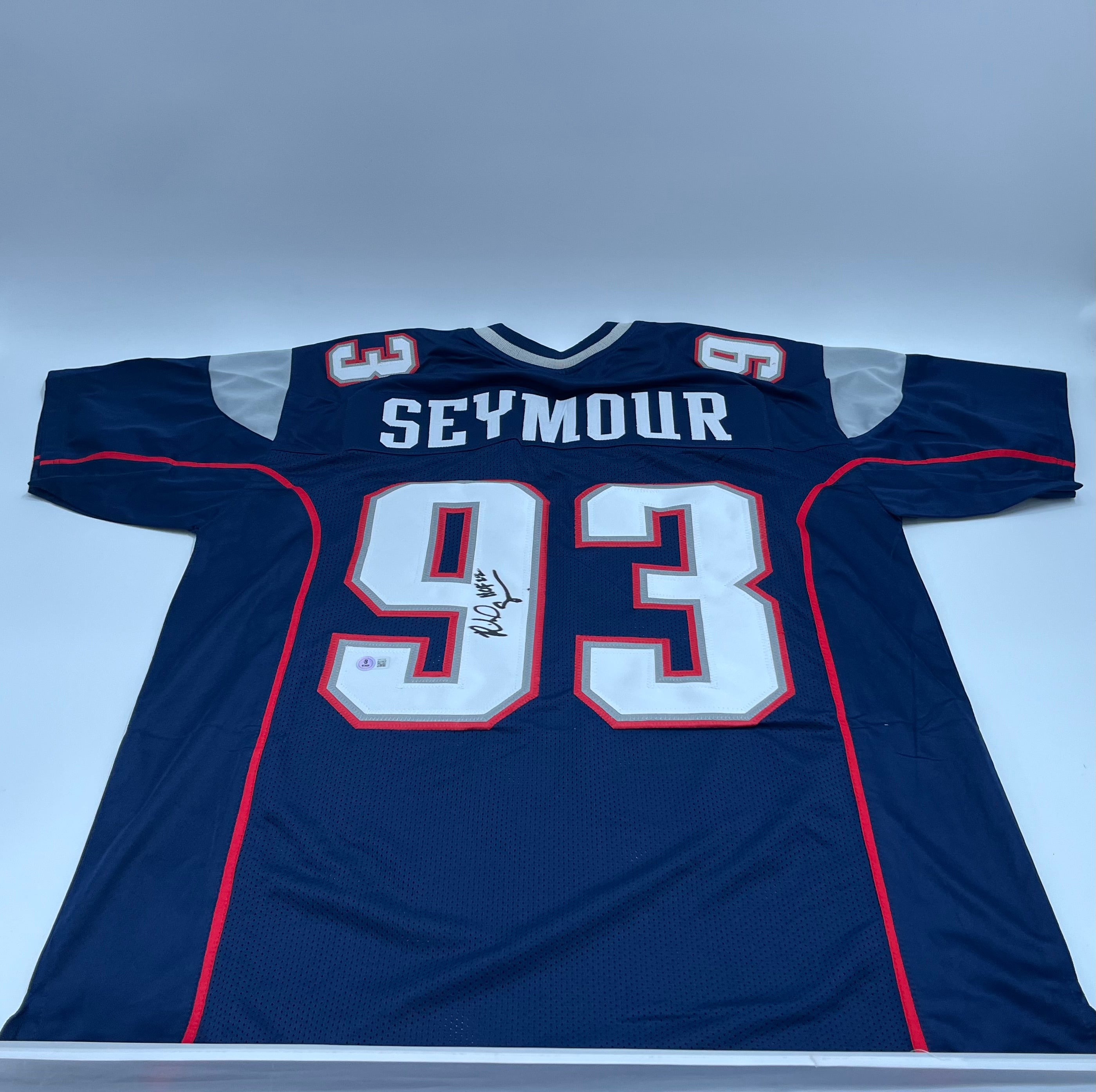Richard Seymour Signed Jersey Inscr "HOF 22" (Beckett)