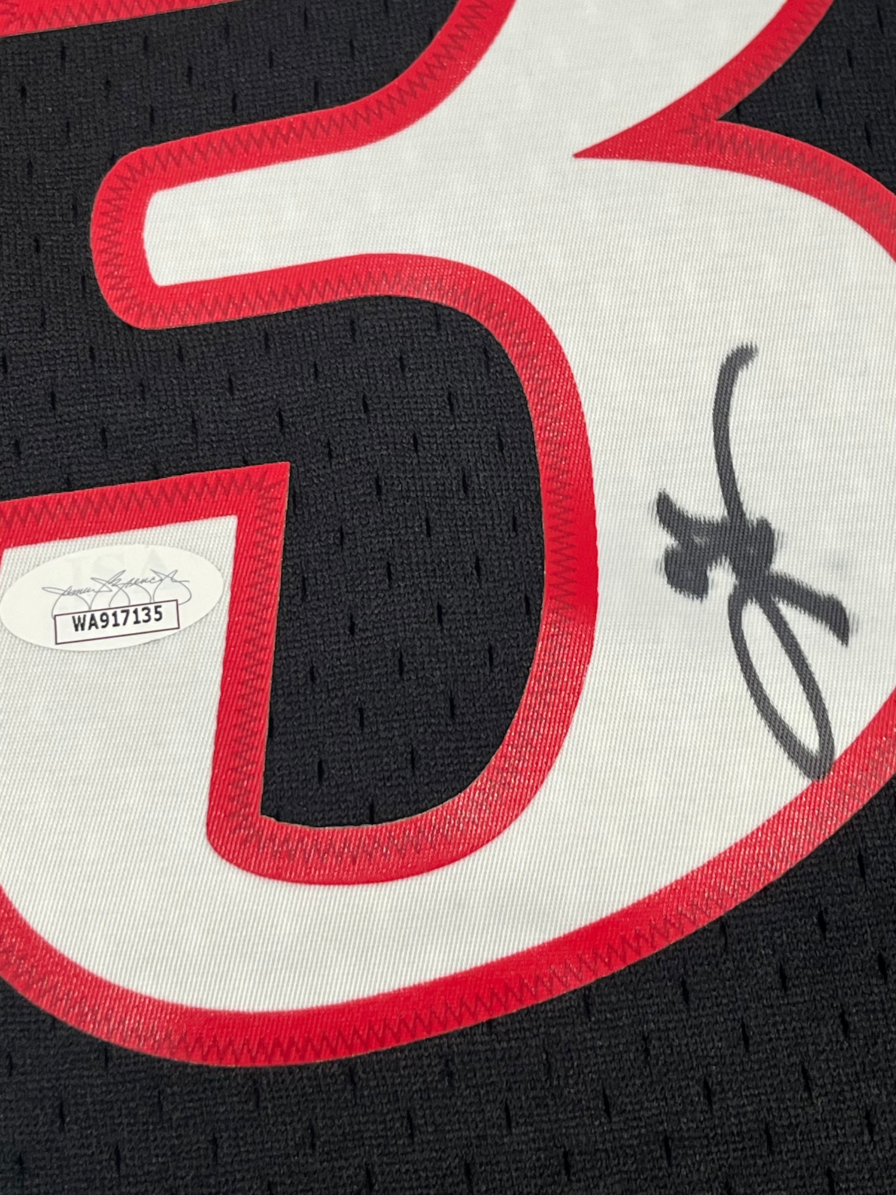 Allen Iverson Signed 76ers 97-98 M&N HWC Swingman Jersey JSA (BL)