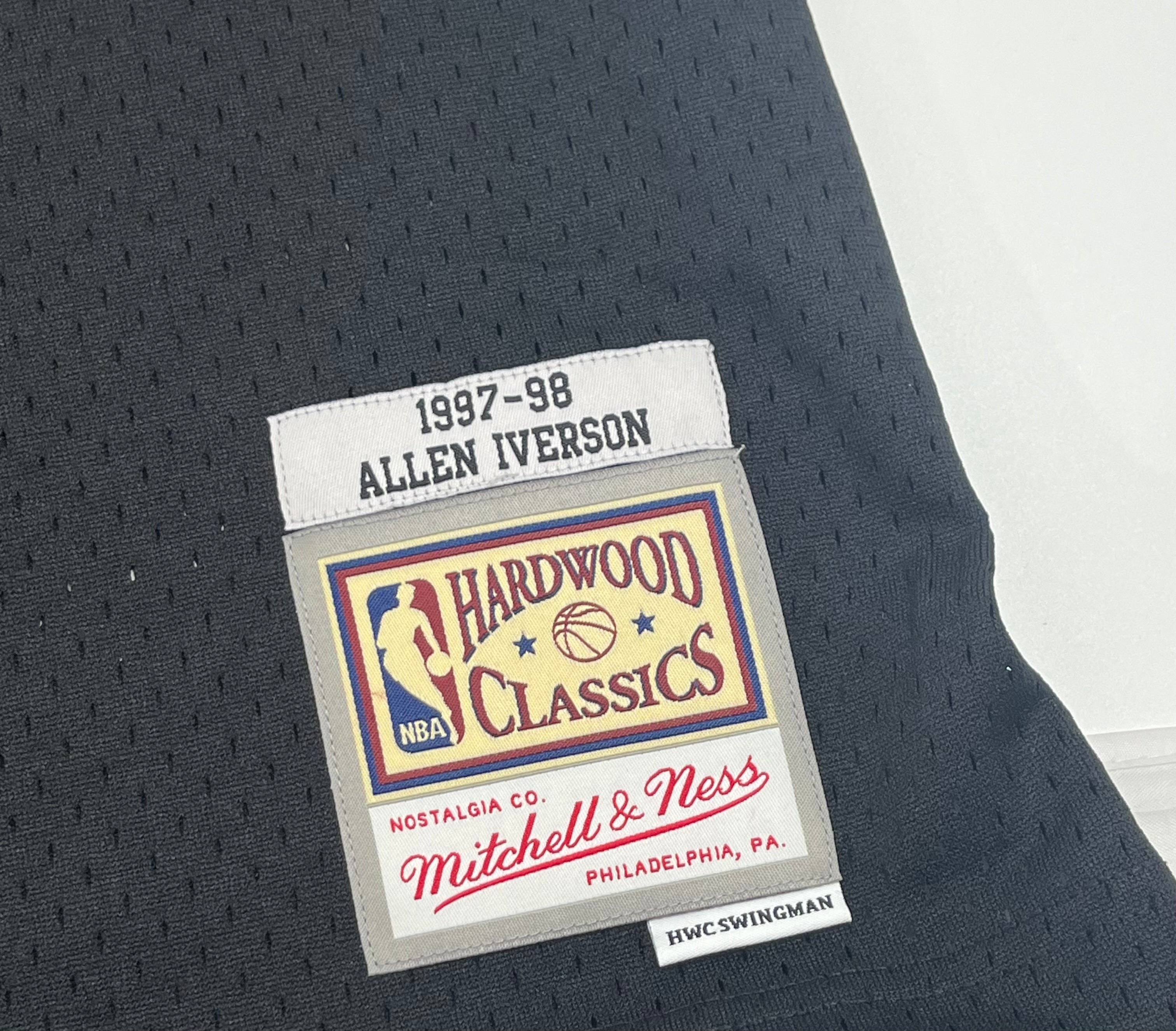 Allen Iverson Signed 76ers 97-98 M&N HWC Swingman Jersey JSA (BL)
