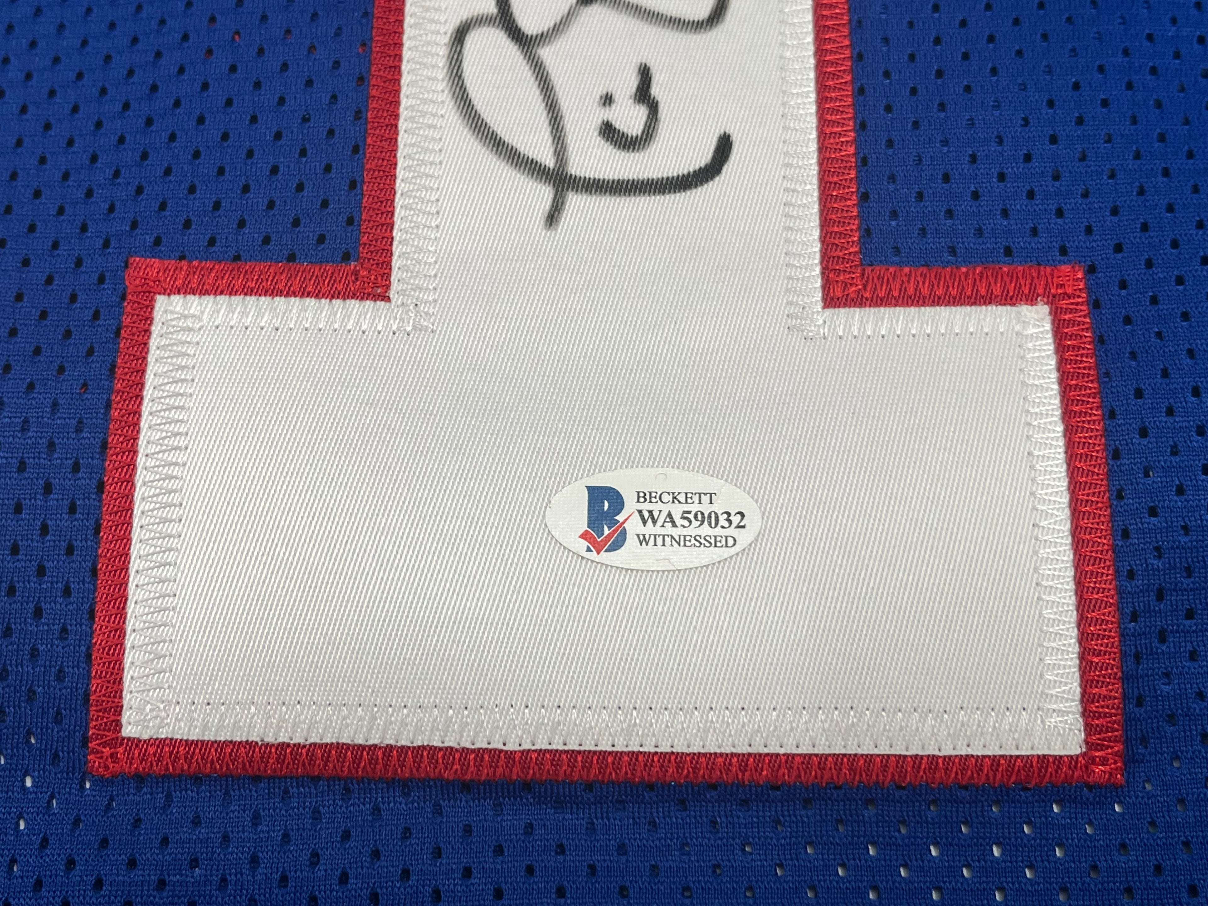 Phil Simms Signed Custom Jersey Inscribed "S.B. XXI M.V.P." (Beckett)