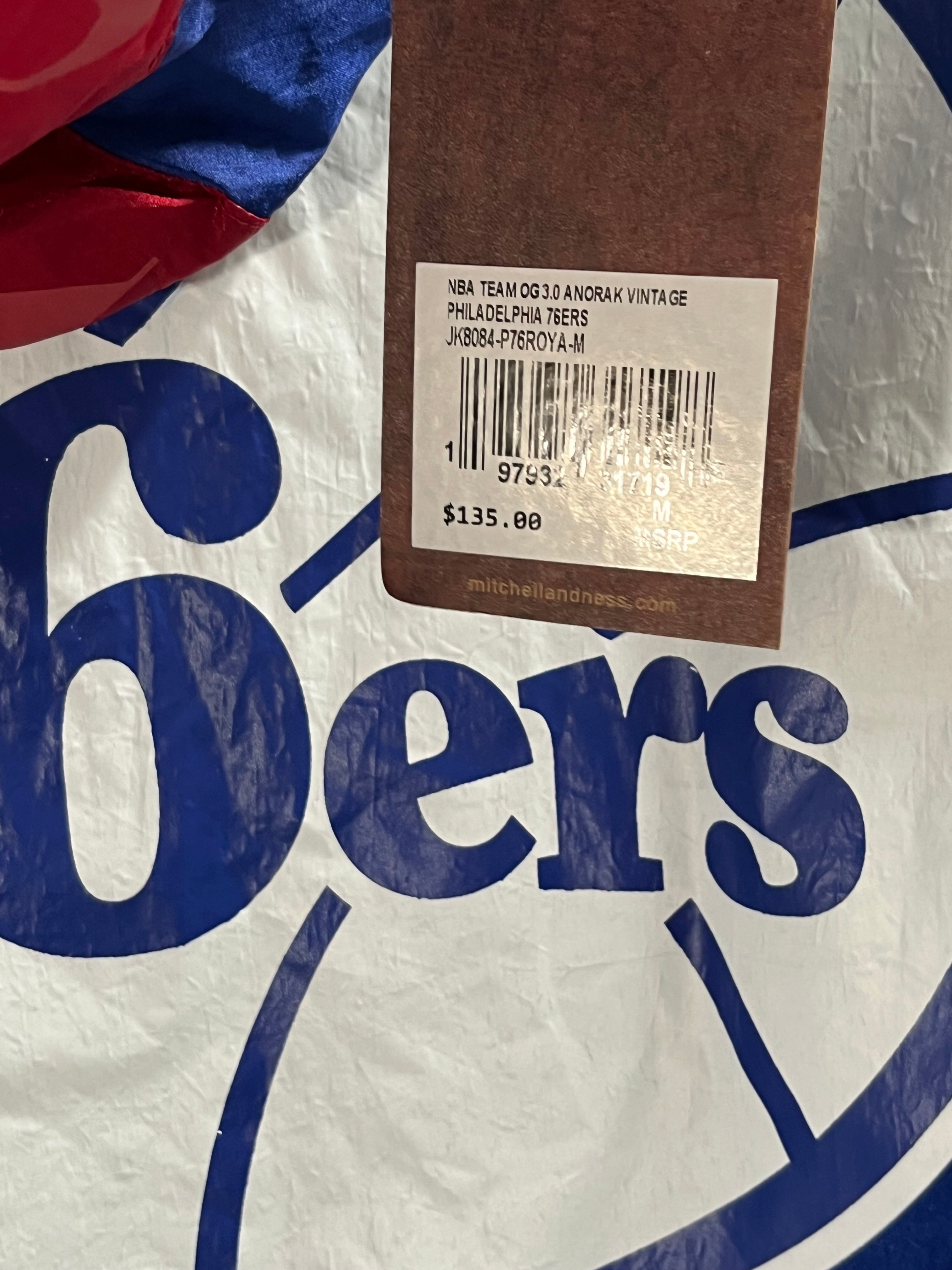 NBA Team OG 3.0 Anorak Vintage Logo 76ers