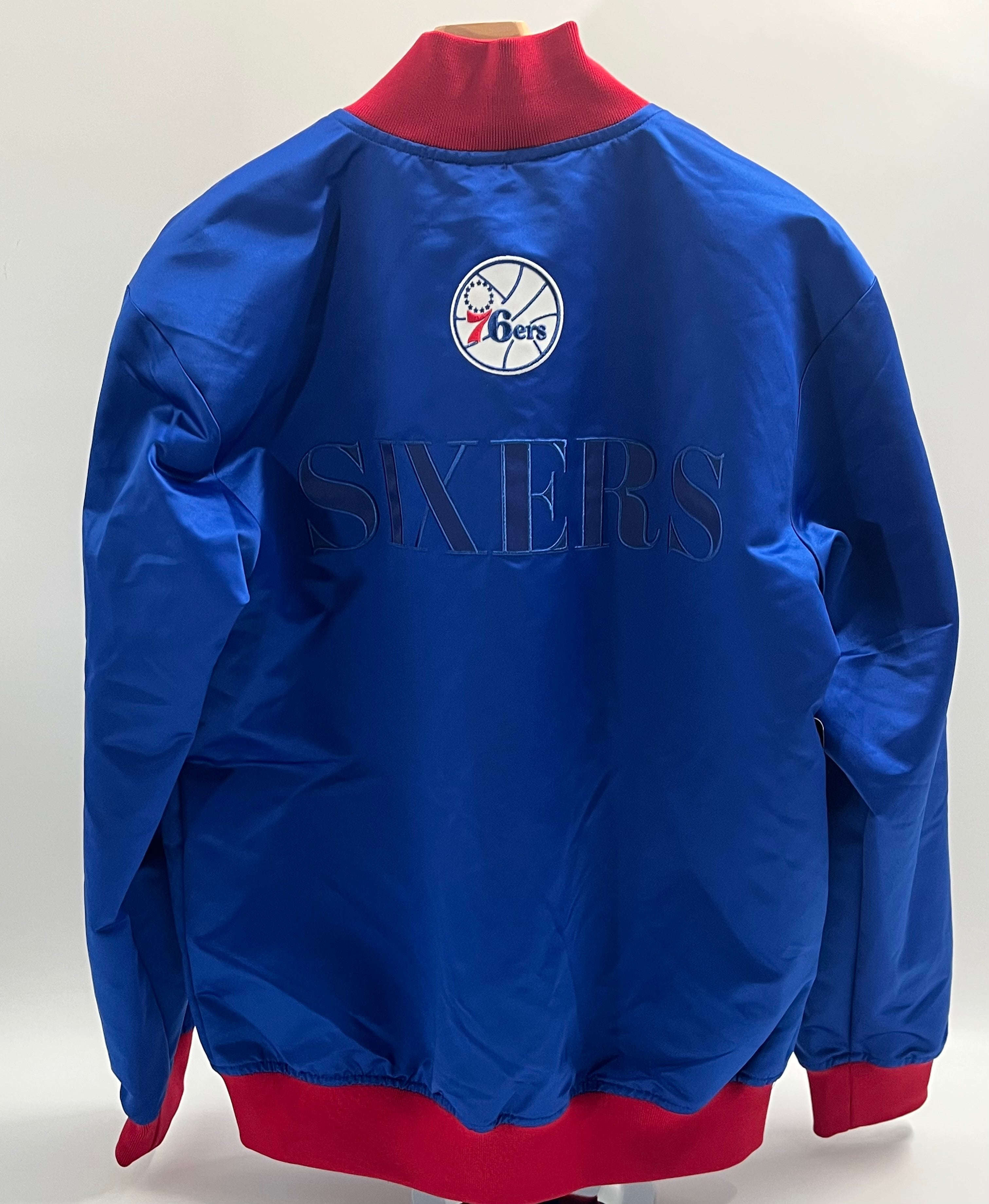 NBA TEAM og.3.0 Lightweight Satin Jacket Vintage 76ers Logo