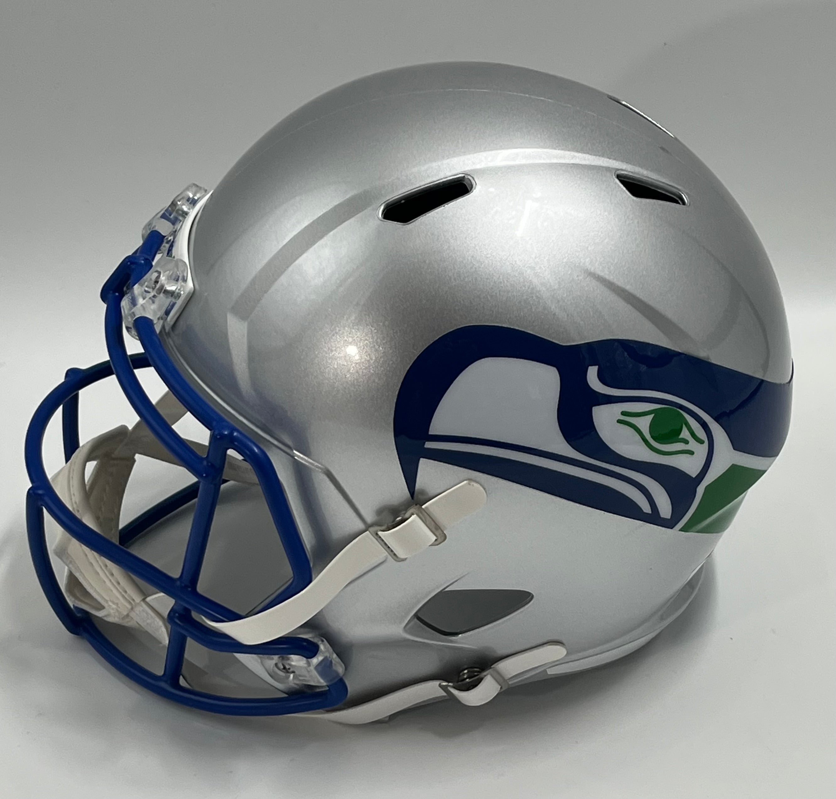 Steve Largent Signed Seahawks FS Speed Helmet Inscr "HOF &