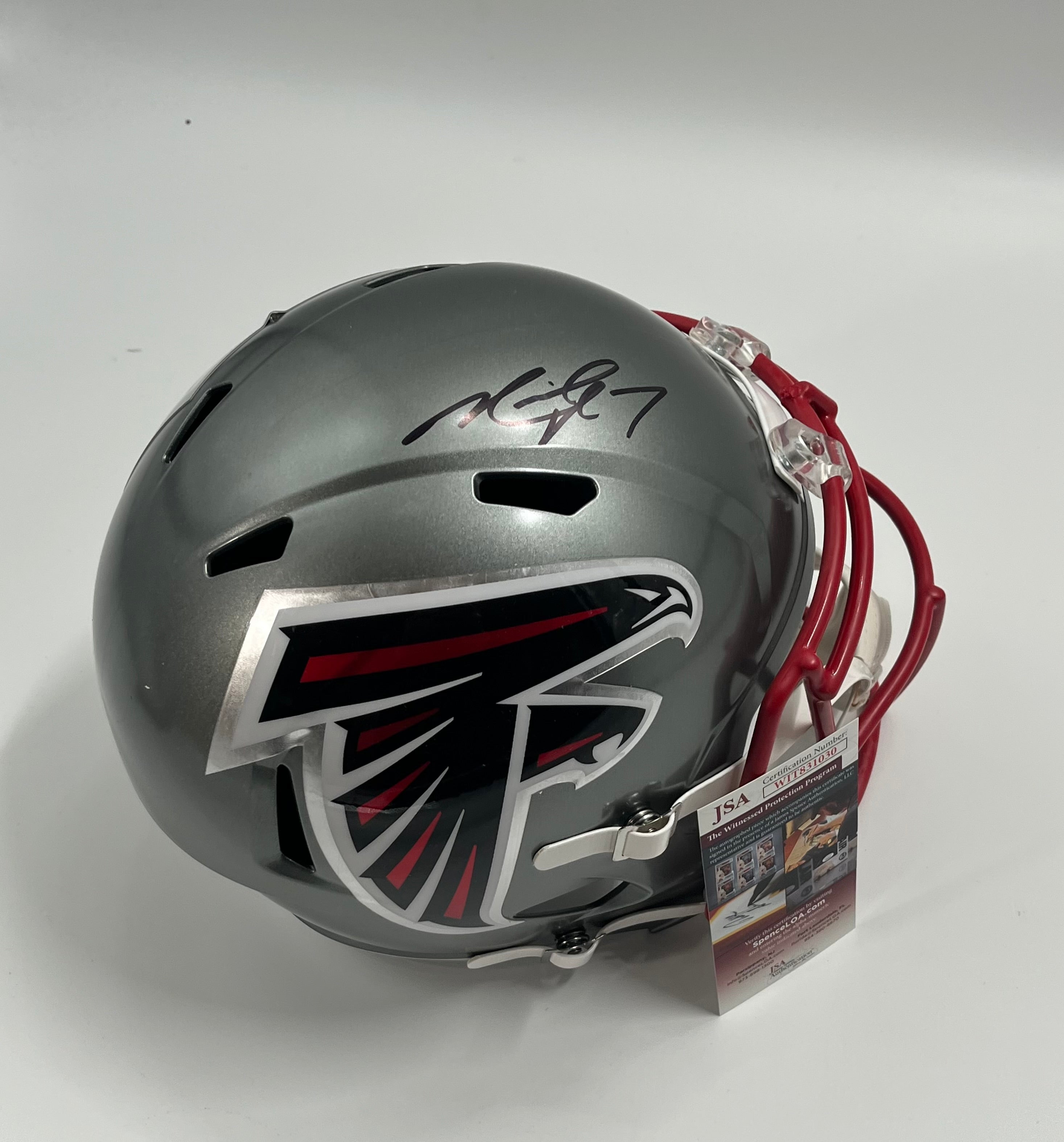 Michael Vick Signed Falcons Full-Size Flash Alternate Speed Helmet (JSA)