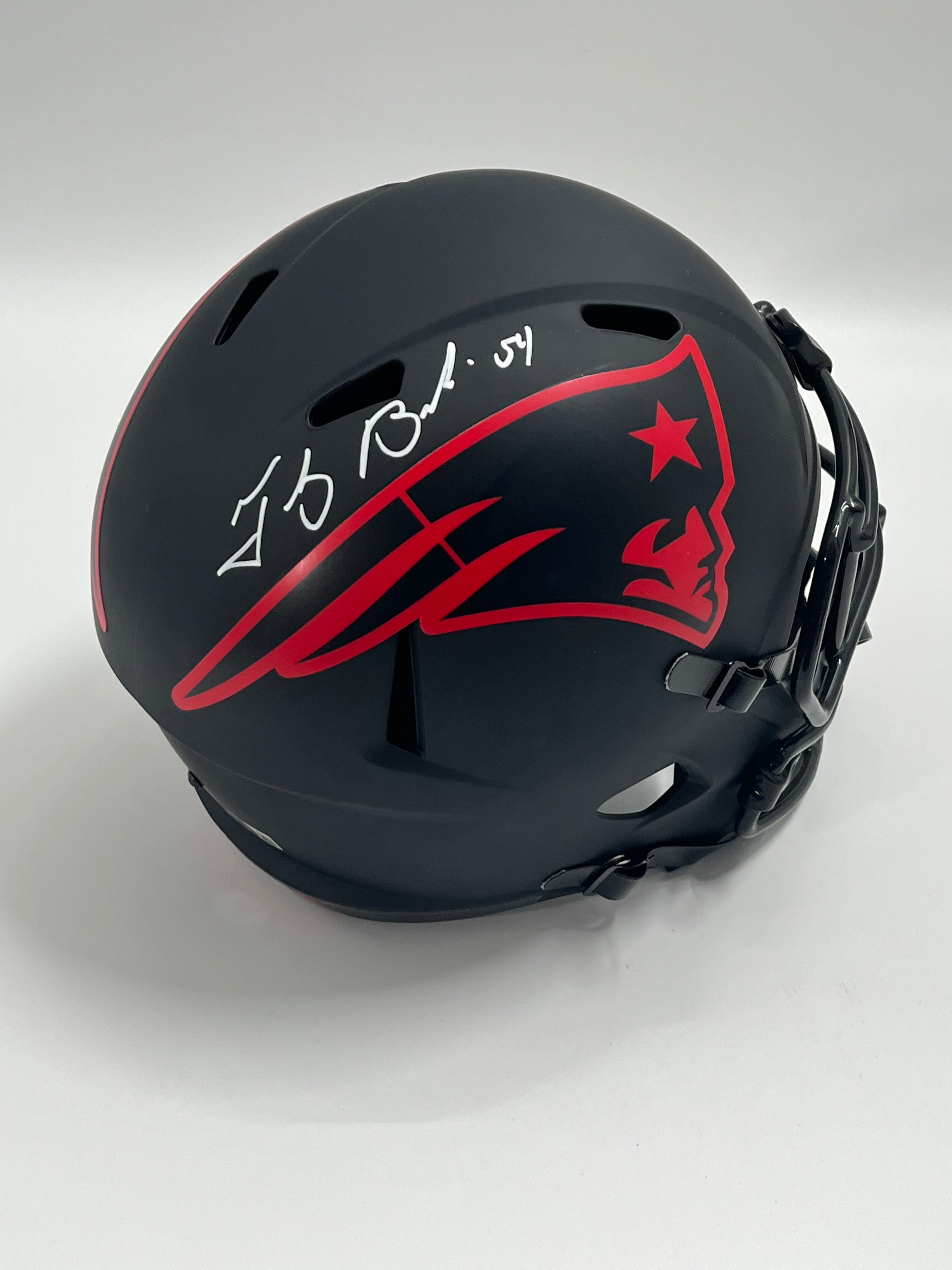 Tedy Bruschi Signed Patriots Full-Size Eclipse Alternate Speed Helmet (Beckett)