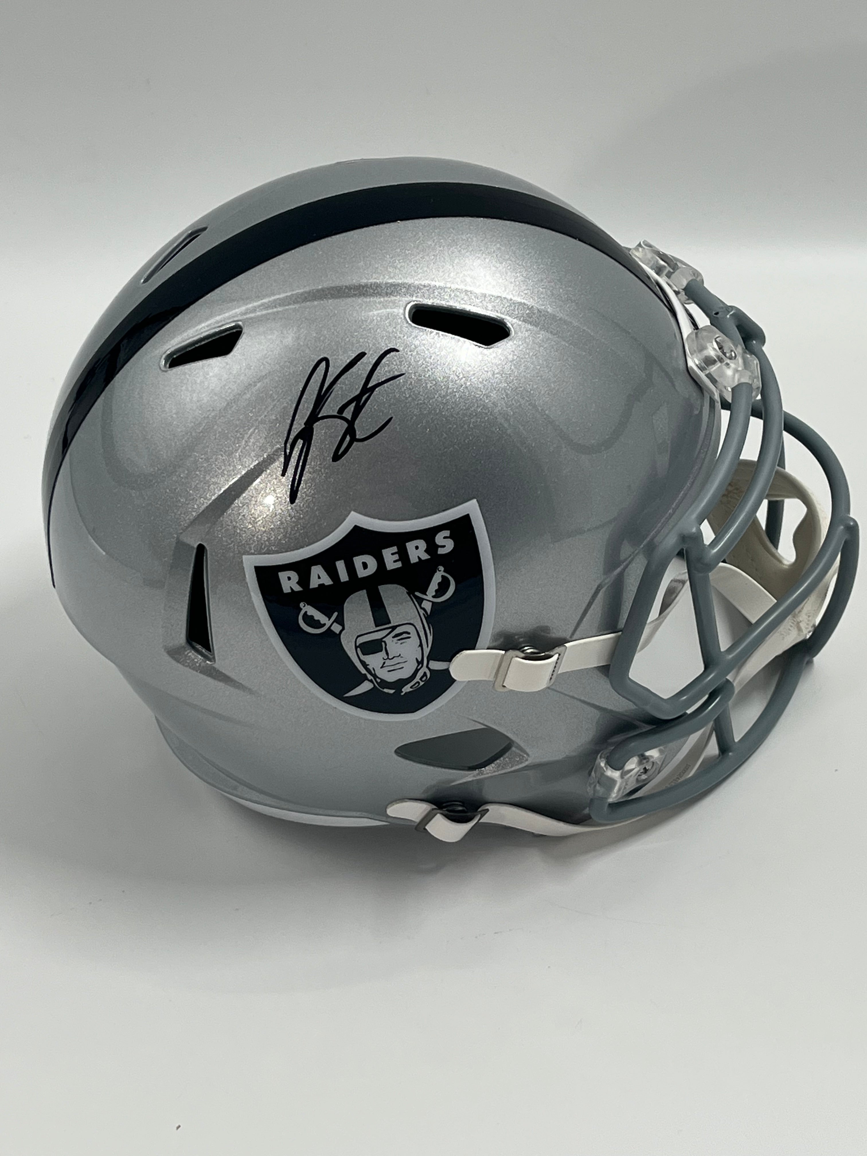 Geno Smith Signed Raiders Full-Size Speed Helmet (Beckett)