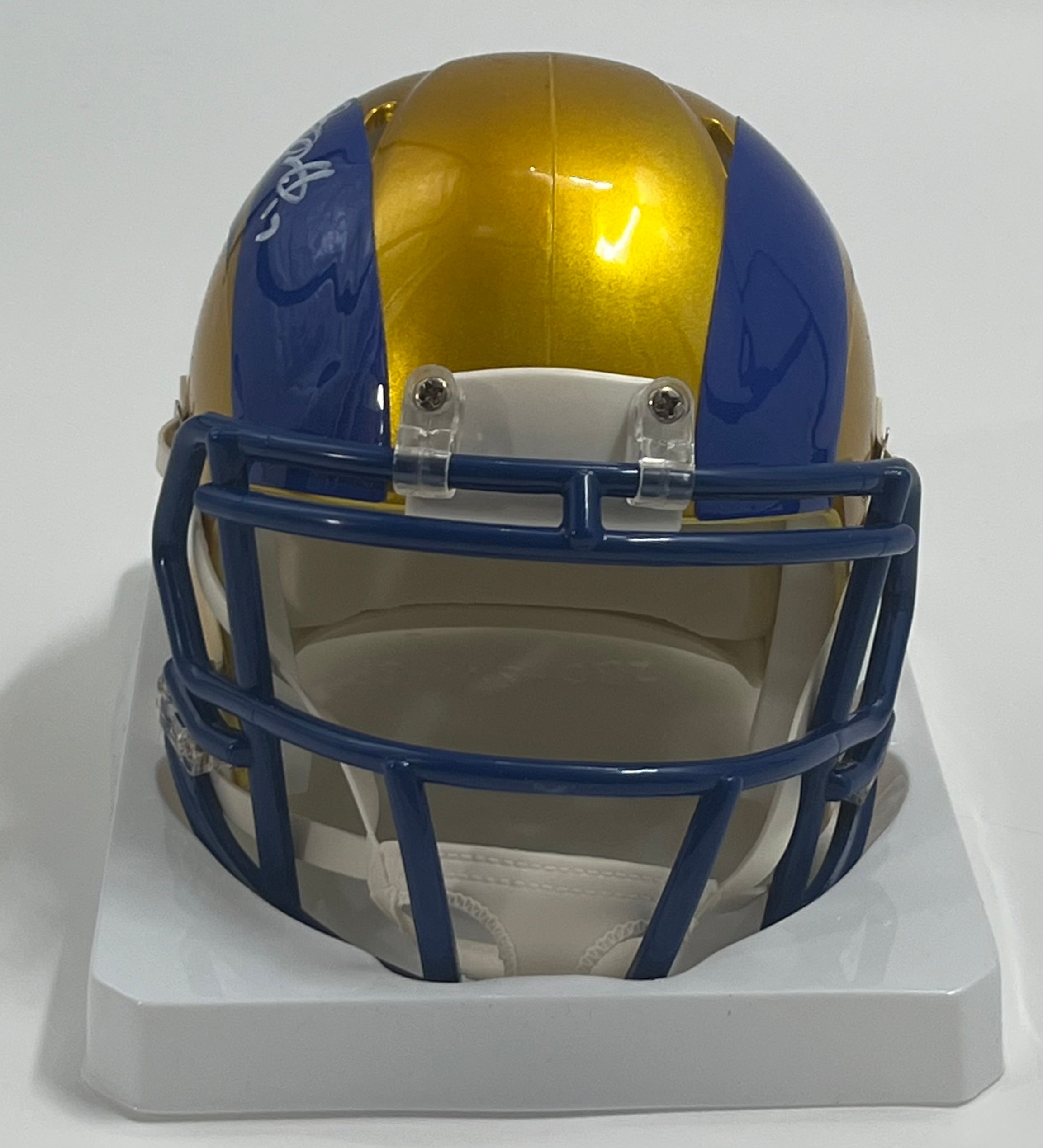 Davante Adams Signed Rams Flash Alternate Speed Mini Helmet (Beckett)
