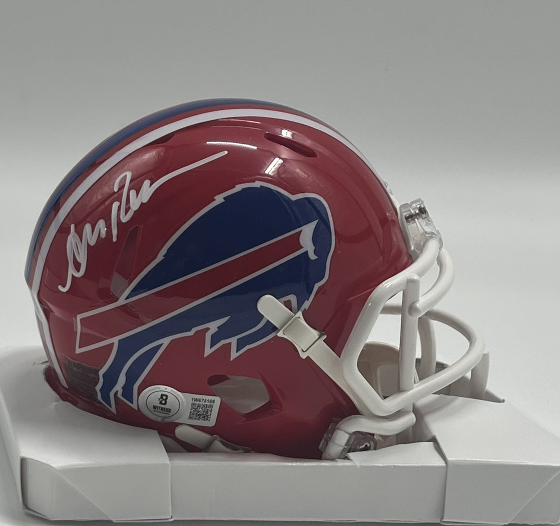 Andre Reed Signed Bills Speed Mini Helmet (Beckett)