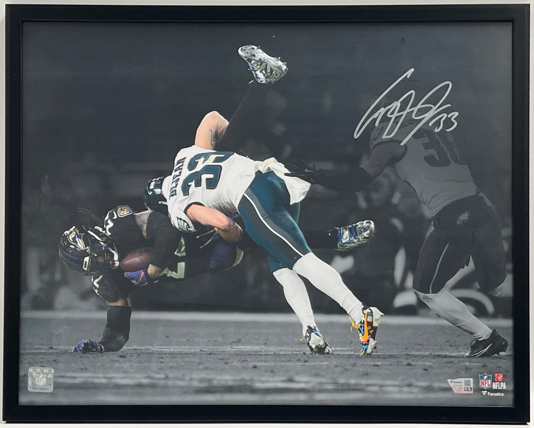 Cooper DeJean Custom Framed, &quot;The Hit on Derrick Henry&quot; Signed 16x20 Photo