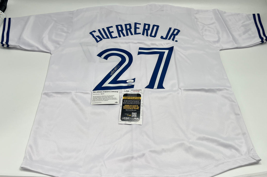 Vladimir Guerrero Jr. Signed Jersey (JSA &amp; Leaf)
