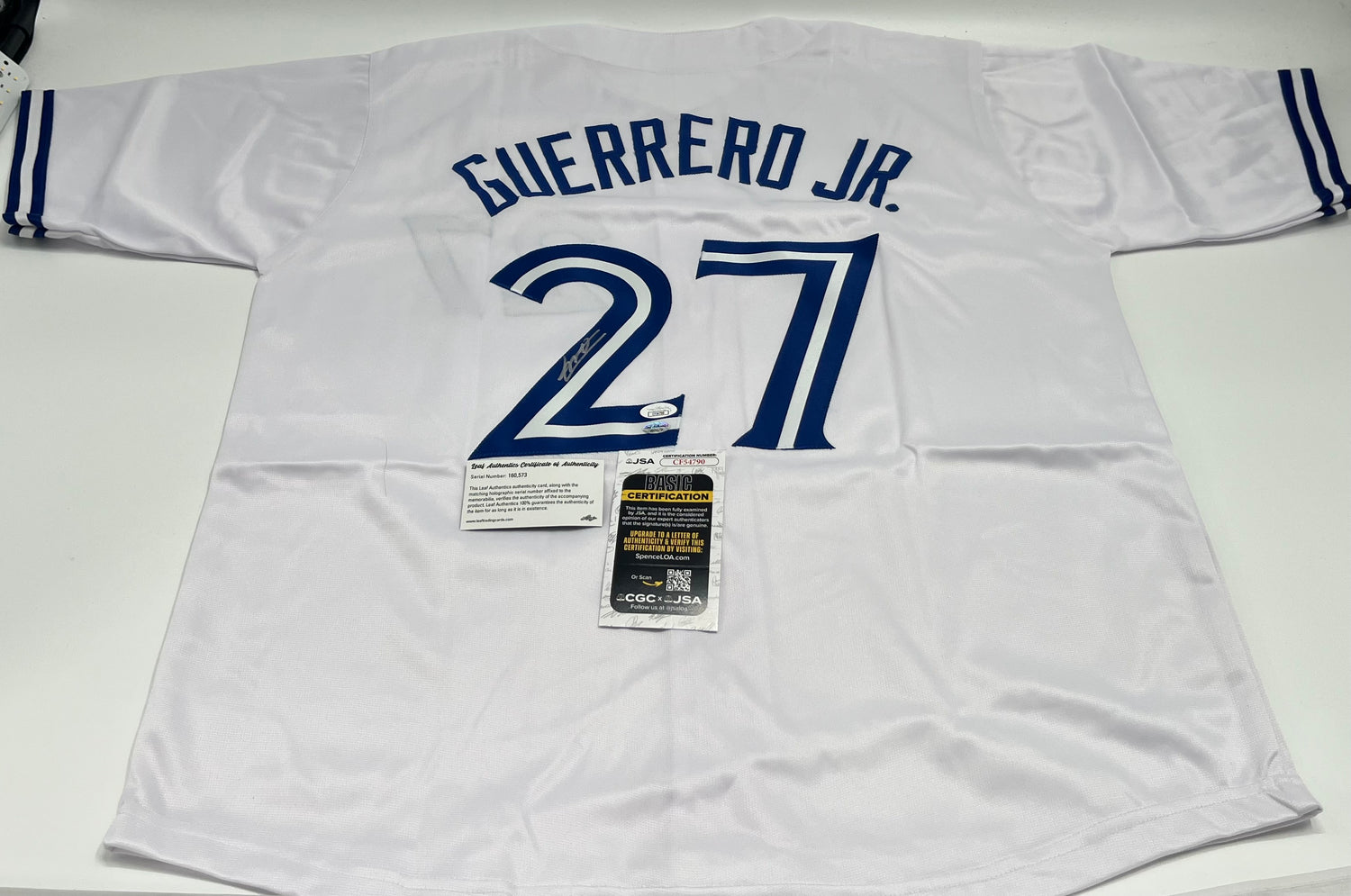 Vladimir Guerrero Jr. Signed Jersey (JSA &amp; Leaf)