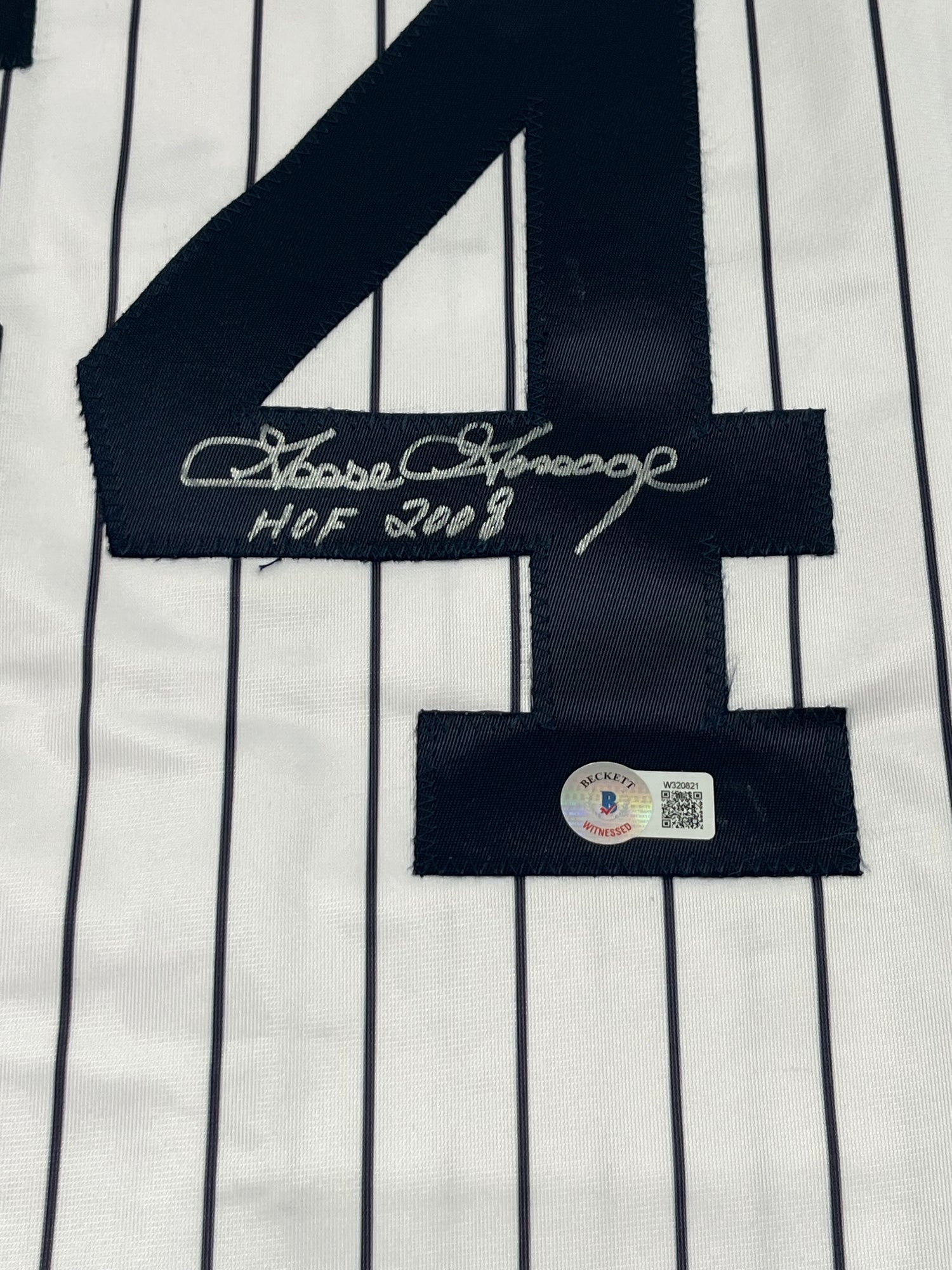 Goose Gossage Signed Jersey Inscribed &quot;HOF 2008&quot;(Pinstripe) (Beckett)
