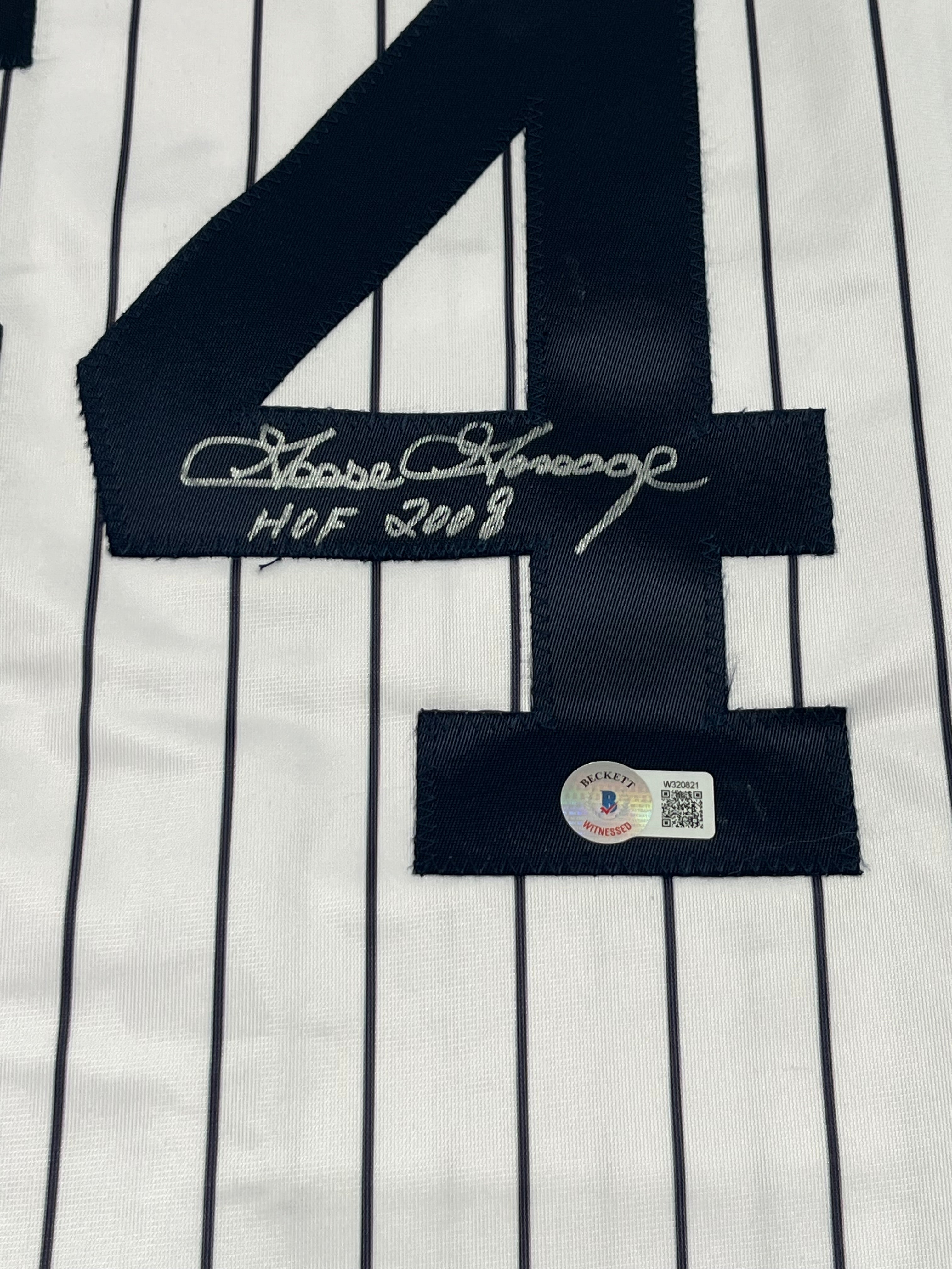 Goose Gossage Signed Jersey Inscribed &quot;HOF 2008&quot;(Pinstripe) (Beckett)