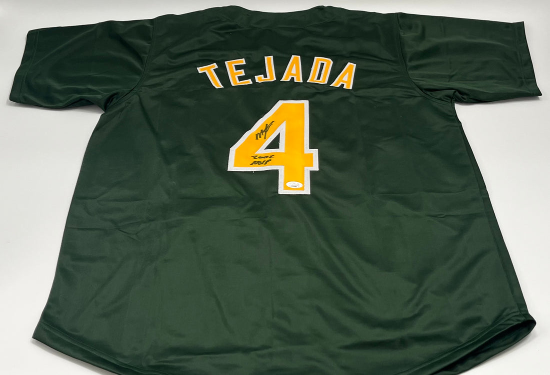 Miguel Tejada Signed Jersey Inscribed &quot;2002 MVP&quot; (JSA)