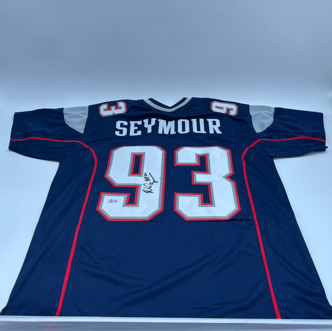 Richard Seymour Signed Jersey Inscr &quot;HOF 22&quot; (Beckett)