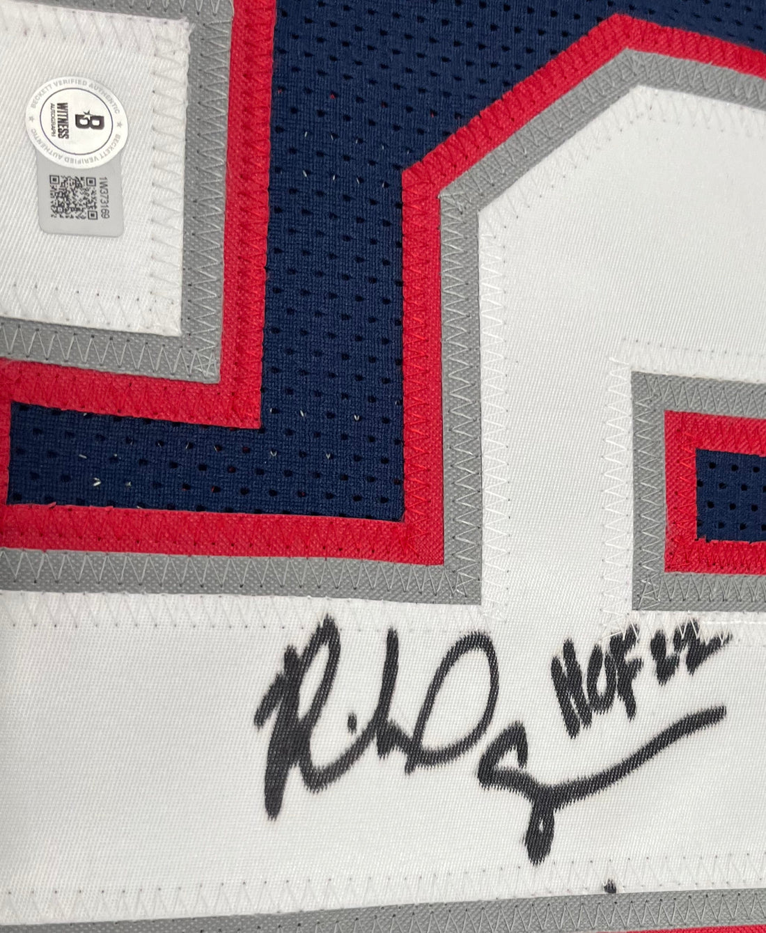 Richard Seymour Signed Jersey Inscr &quot;HOF 22&quot; (Beckett)