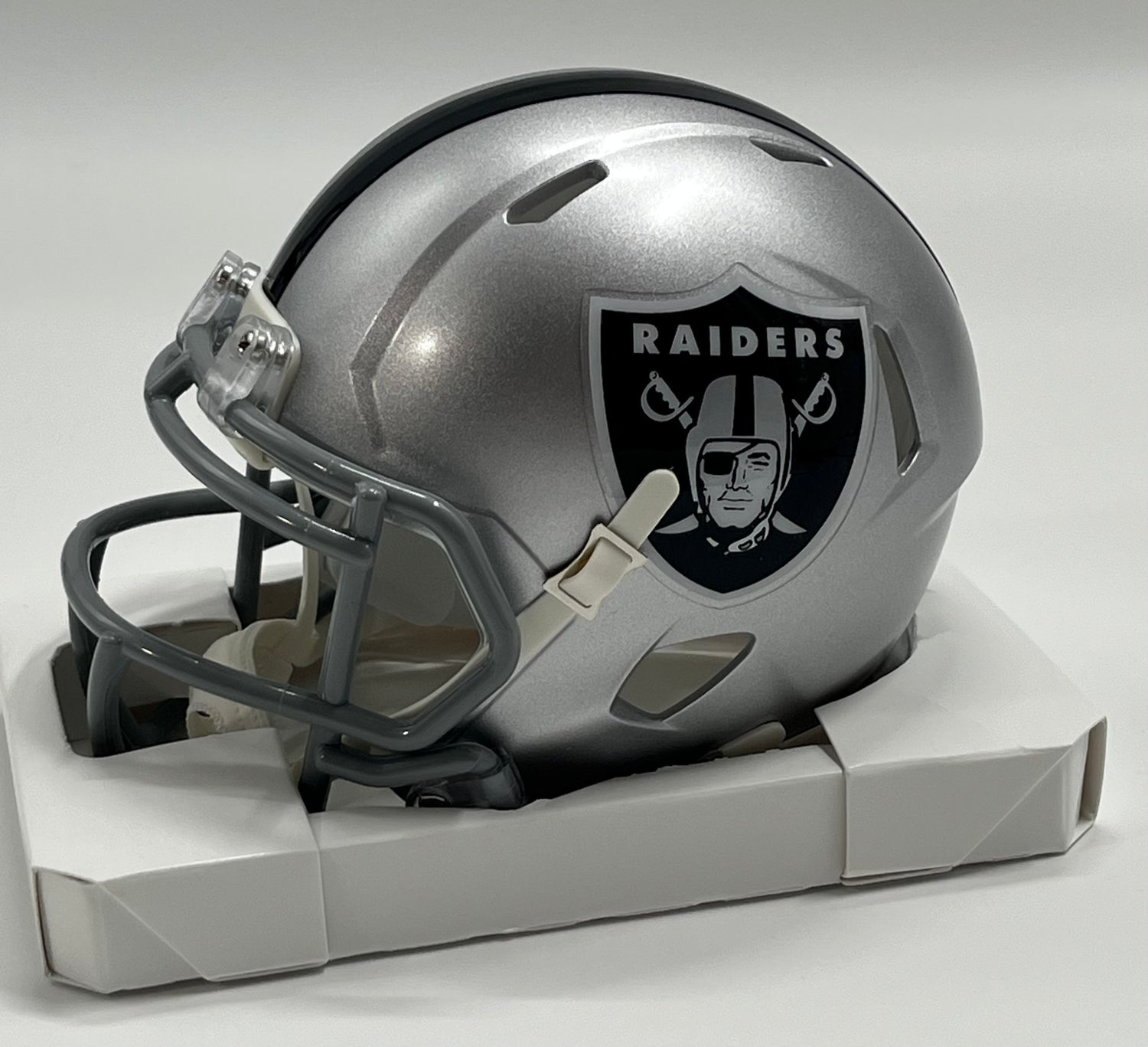 Geno Smith Signed Raiders Speed Mini Helmet (Beckett)