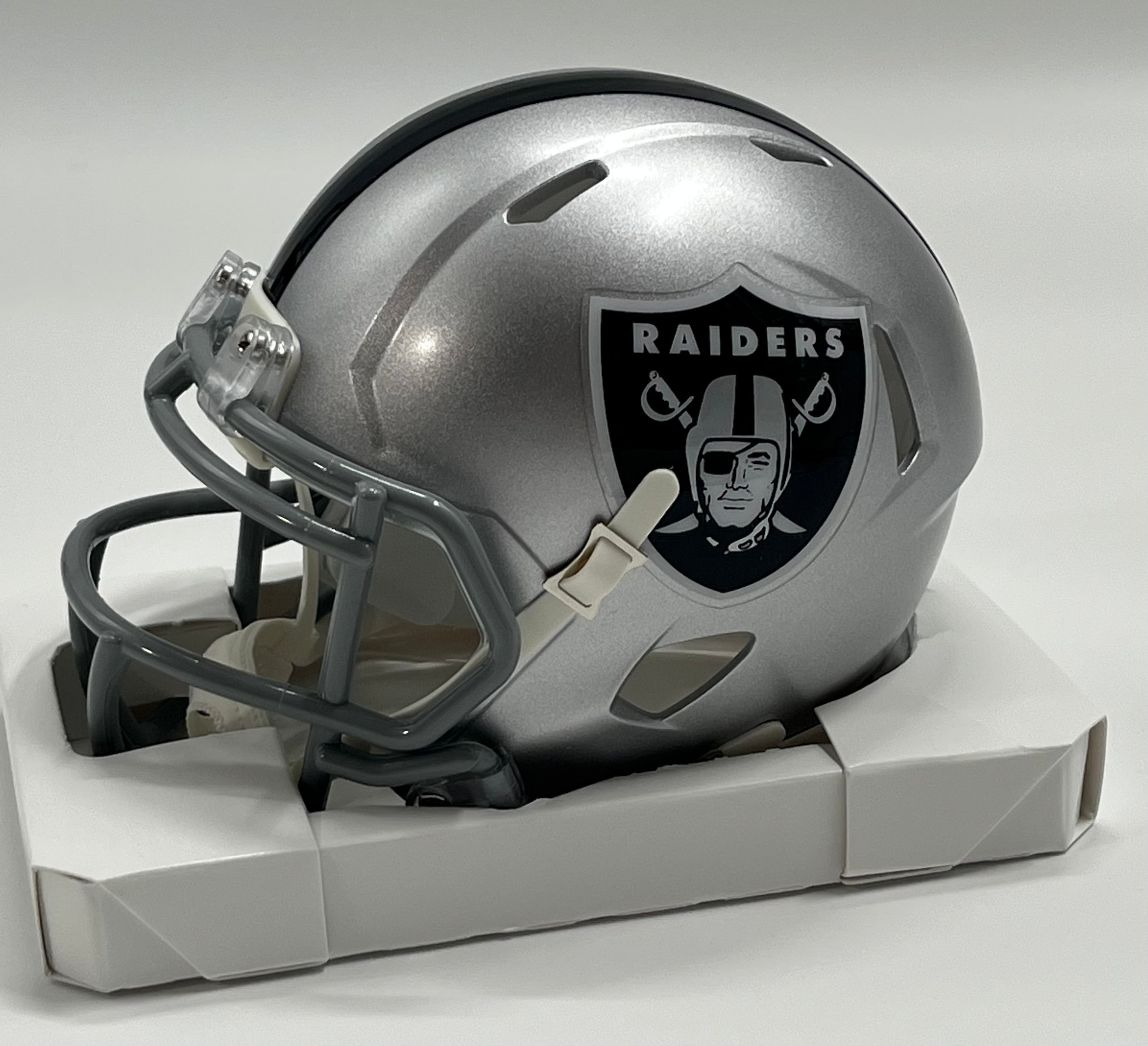 Geno Smith Signed Raiders Speed Mini Helmet (Beckett)