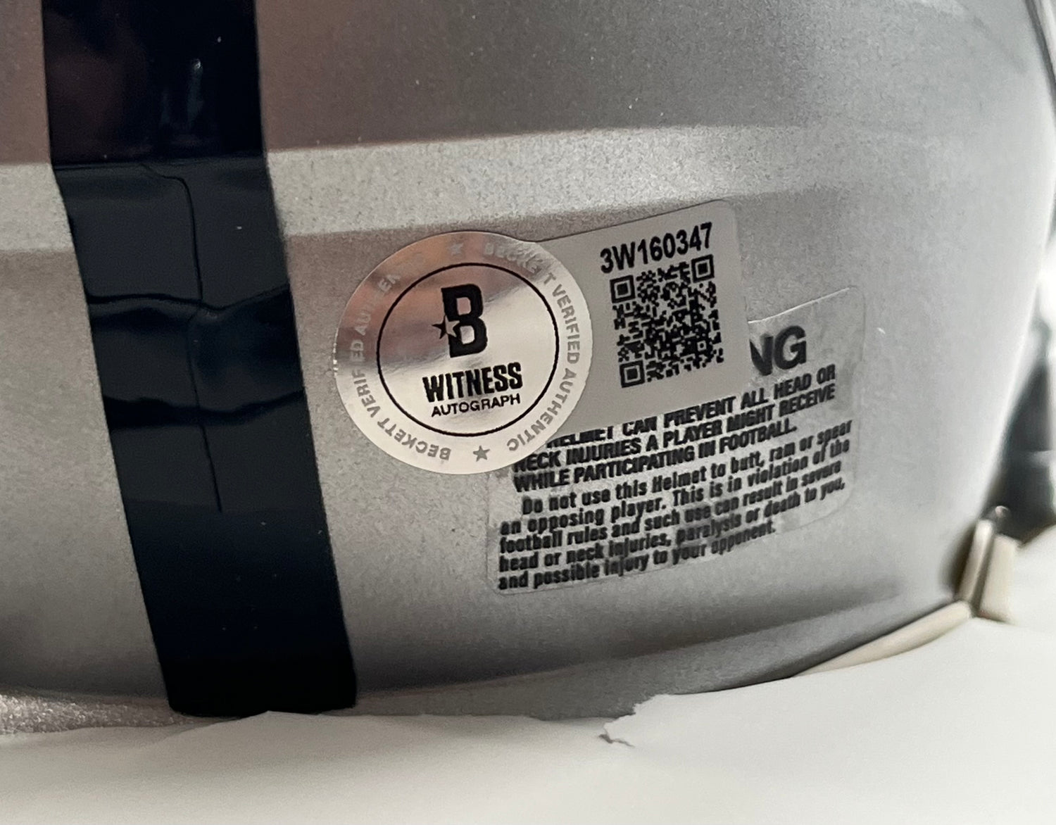 Geno Smith Signed Raiders Speed Mini Helmet (Beckett)