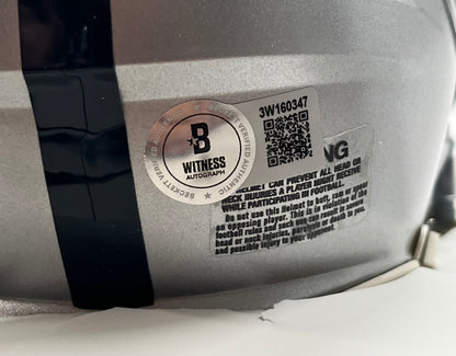 Geno Smith Signed Raiders Speed Mini Helmet (Beckett)
