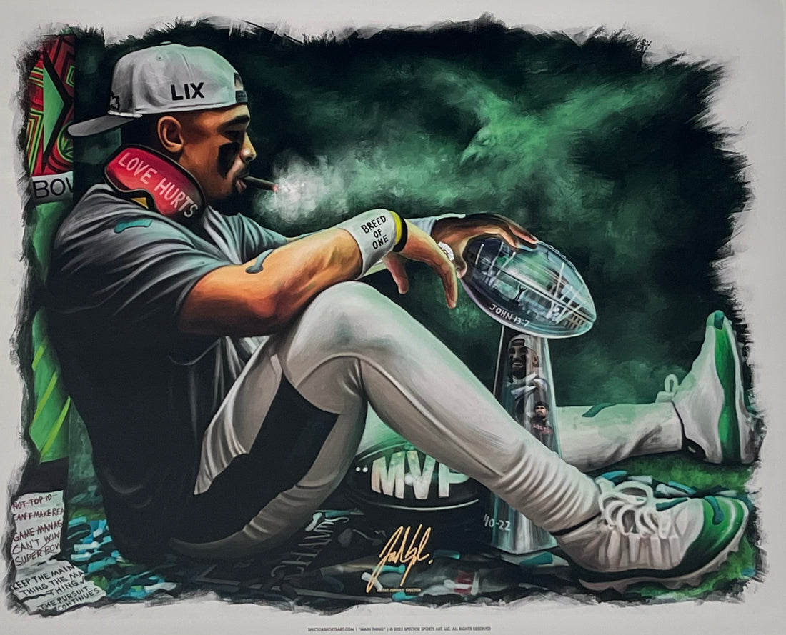 Spector Sports Art - Jalen Hurts -       &quot;Main Thing&quot;