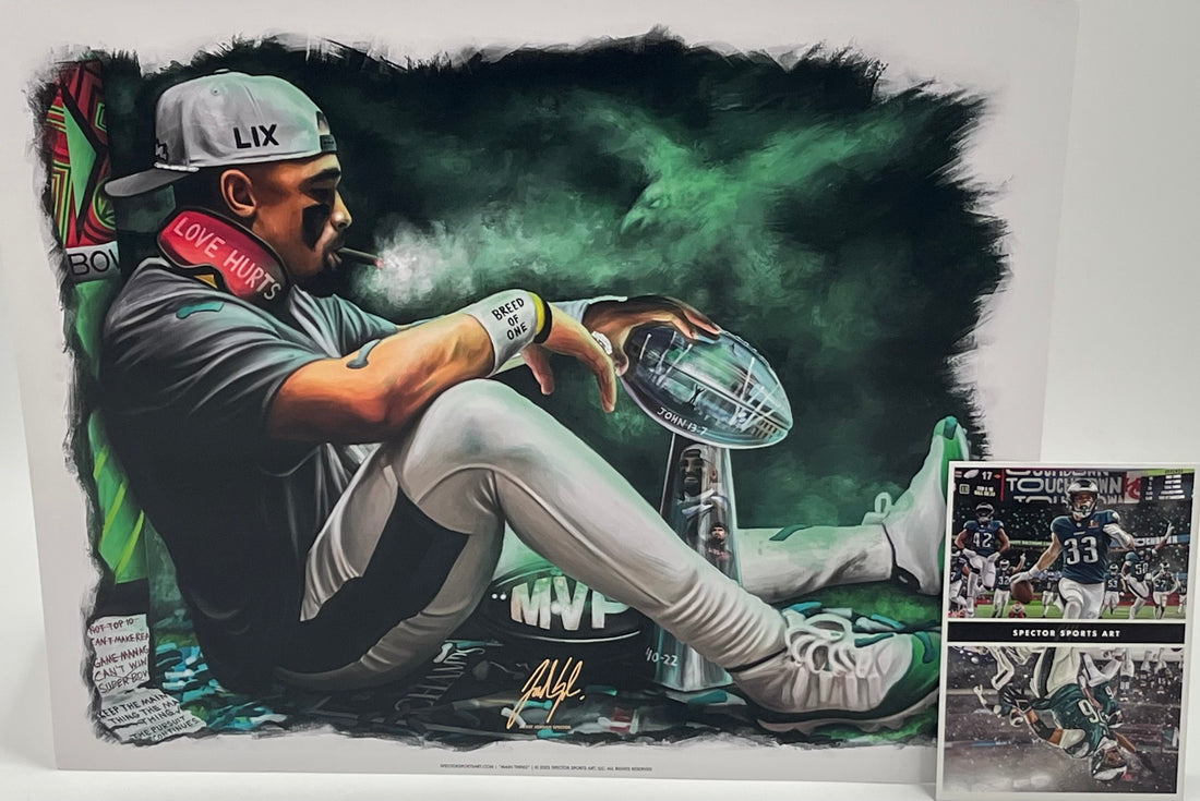 Spector Sports Art - Jalen Hurts -       &quot;Main Thing&quot;