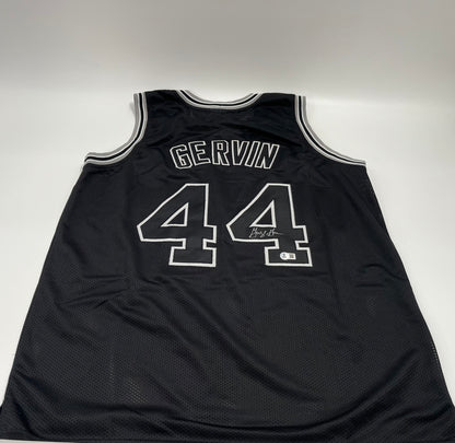 George Gervin Signed Custom Jersey (Beckett)