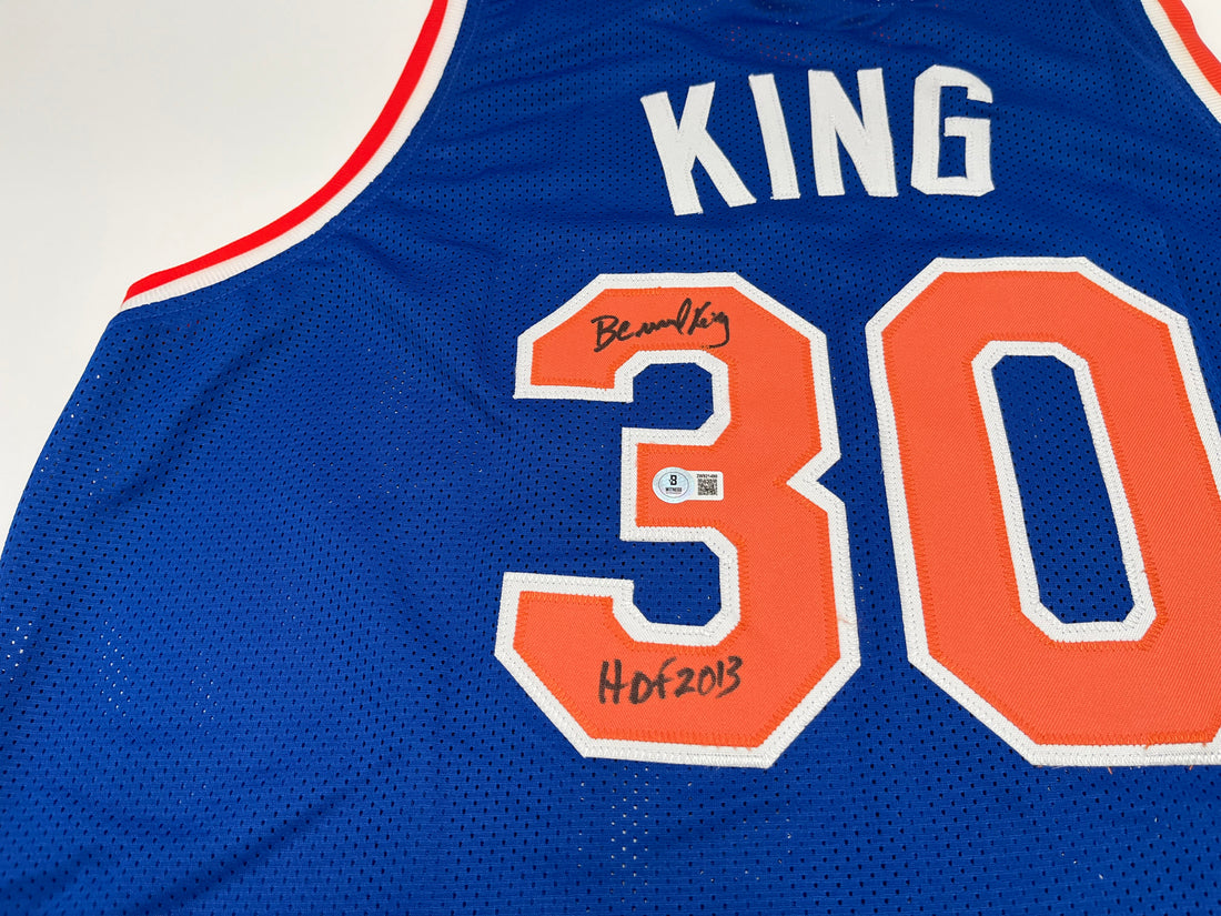Bernard King Signed Custom Jersey Inscribed &quot;HOF 2013&quot; (Beckett)