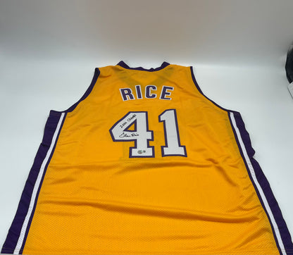 Glen Rice Signed Custom Jersey Inscribed &quot;2000 Champs&quot; (Beckett)