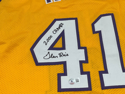 Glen Rice Signed Custom Jersey Inscribed &quot;2000 Champs&quot; (Beckett)