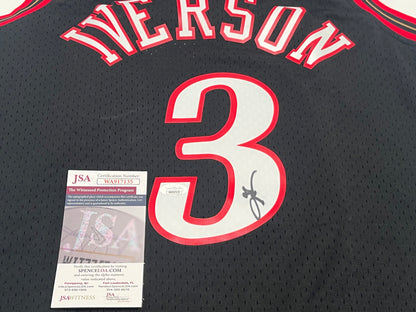Allen Iverson Signed 76ers 97-98 M&amp;N HWC Swingman Jersey JSA (BL)