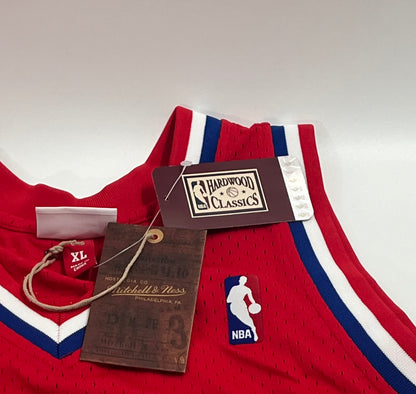 Allen Iverson Signed 76ers 2002-03 M&amp;N HWC Swgmn Jersey JSA (Red/White)