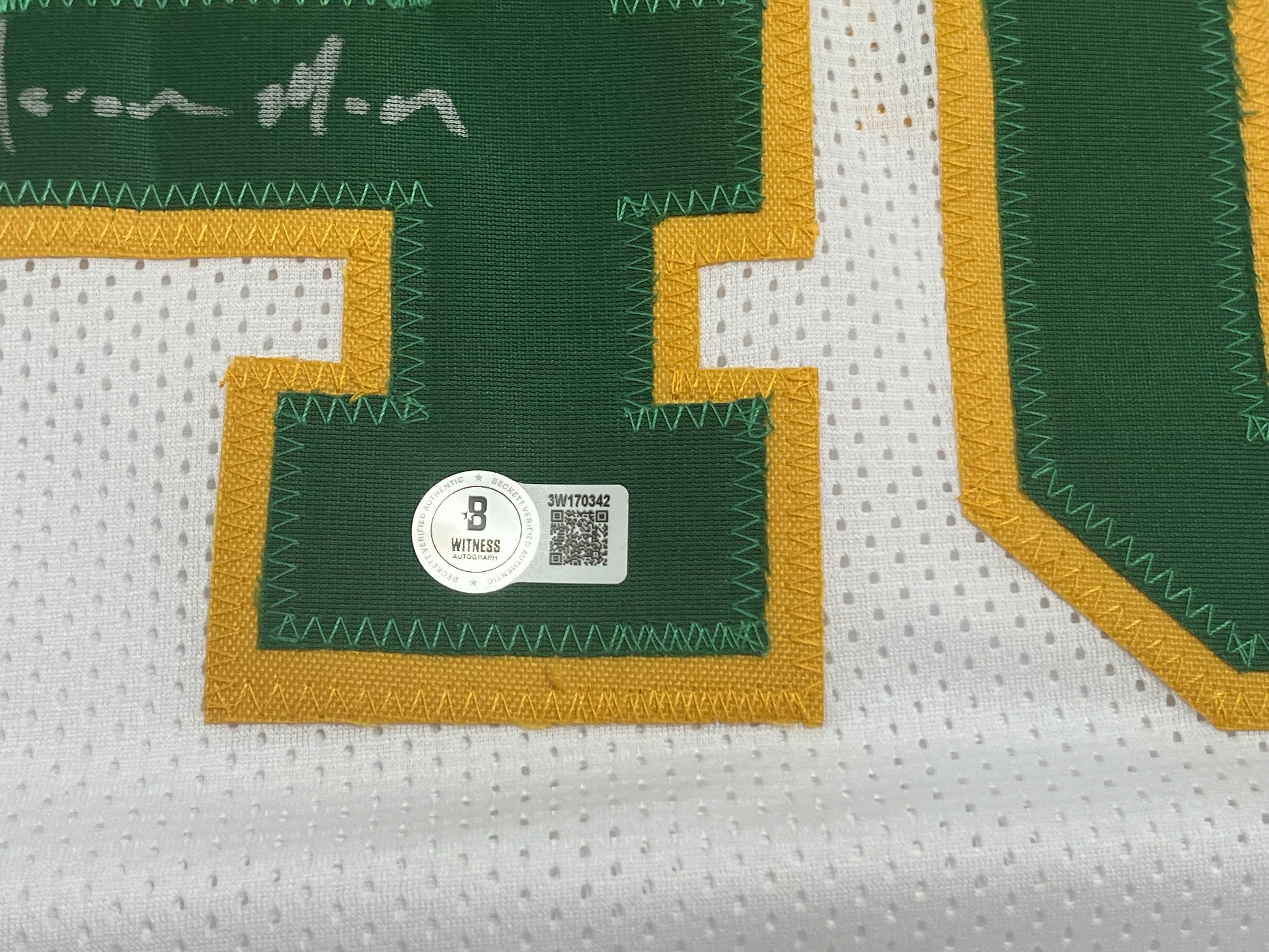 Shawn Kemp Signed Jersey Inscribed &quot;Reign Man&quot; (Beckett)