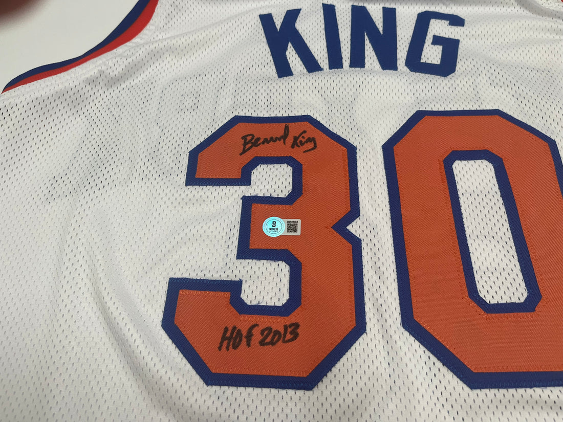 Bernard King Signed Custom Jersey Inscribed &quot;HOF 2013&quot; (Beckett)