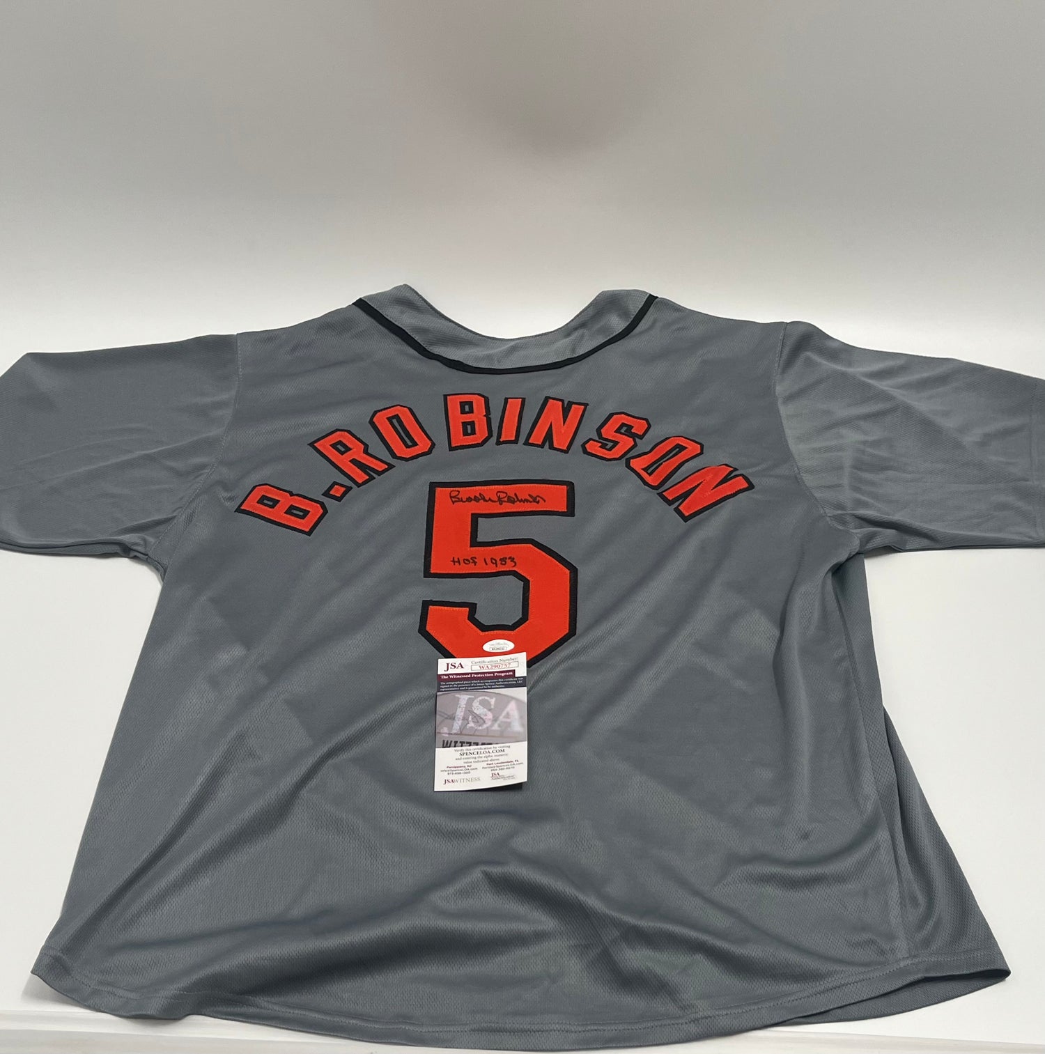 Brooks Robinson Signed Jersey Inscribed &quot;HOF 1983&quot; (JSA)
