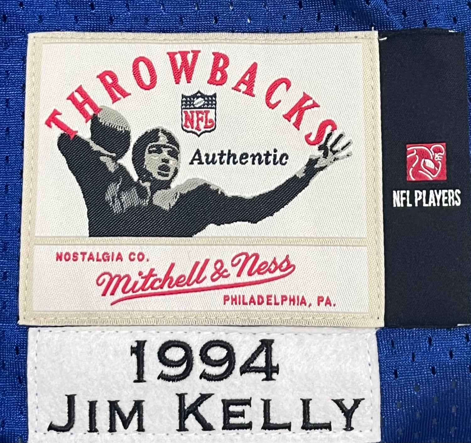 Jim Kelly Signed Bills Mitchell &amp; Ness Jersey (Fanatics)