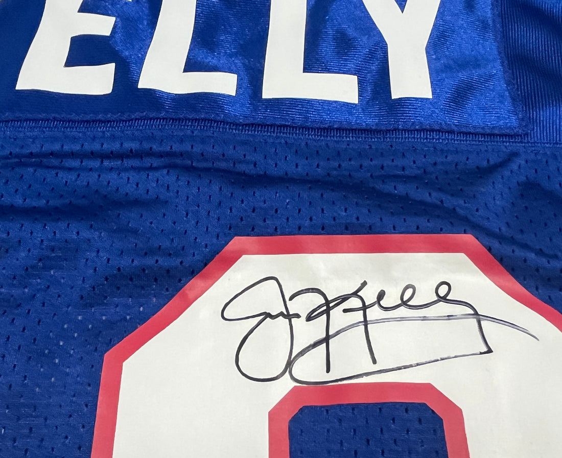 Jim Kelly Signed Bills Mitchell &amp; Ness Jersey (Fanatics)