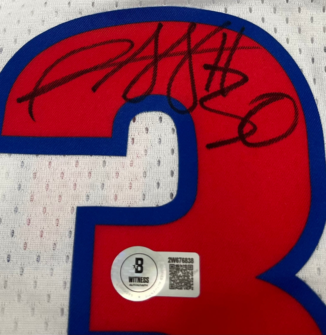 Rasheed Wallace Signed Pistons M&amp;N Authentic Jersey Inscribed &quot;2004 Champs&quot; (Beckett)