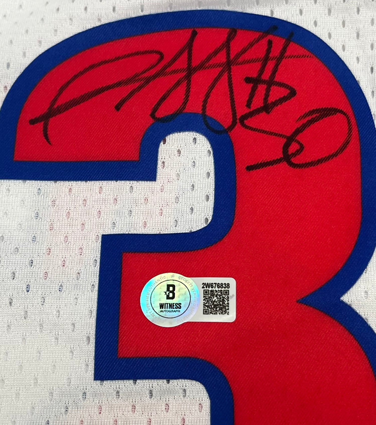 Rasheed Wallace Signed Pistons M&amp;N Authentic Jersey Inscribed &quot;2004 Champs&quot; (Beckett)