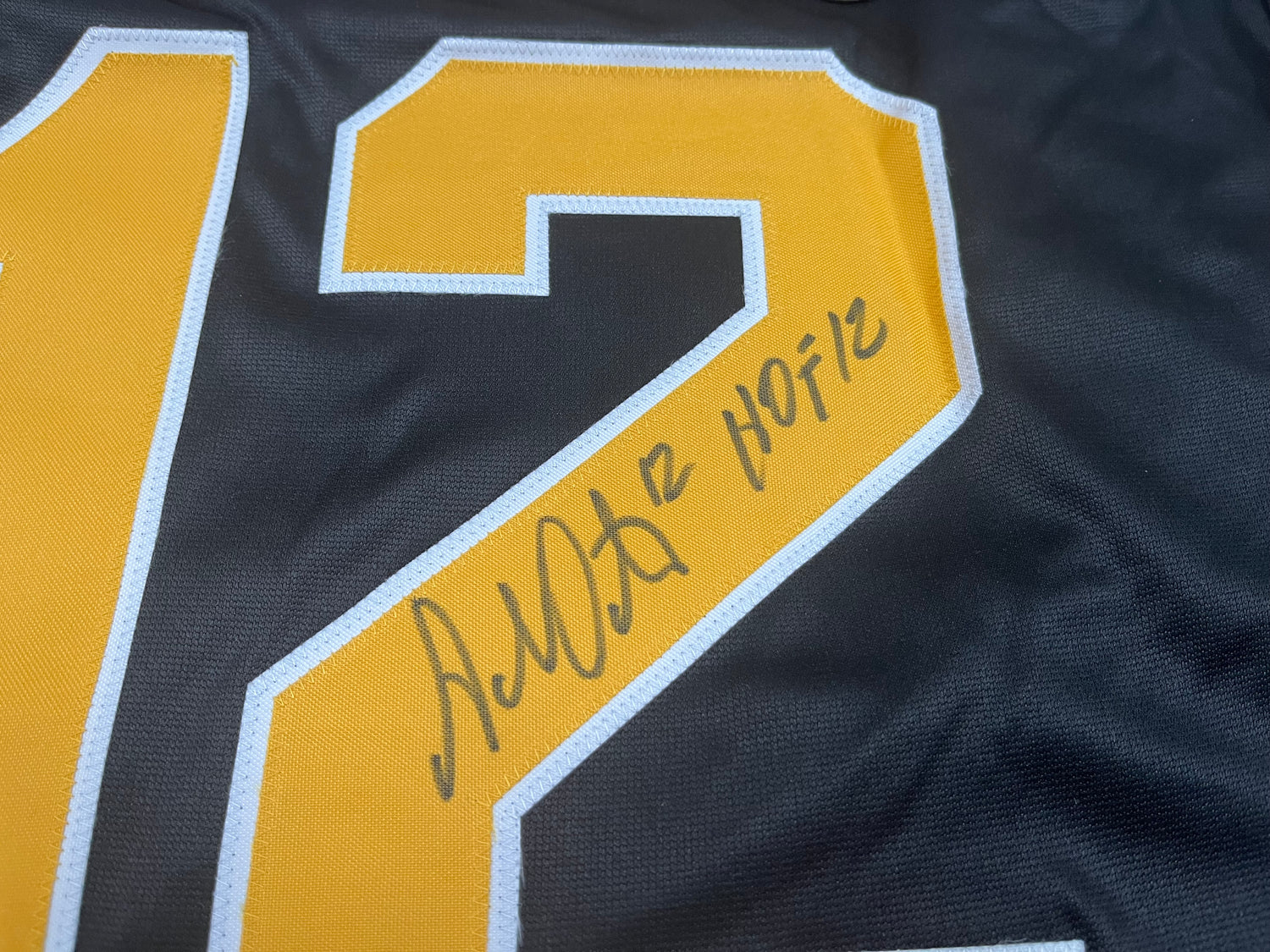Adam Oates Signed Custom Jersey &quot;HOF 12&quot; (JSA)