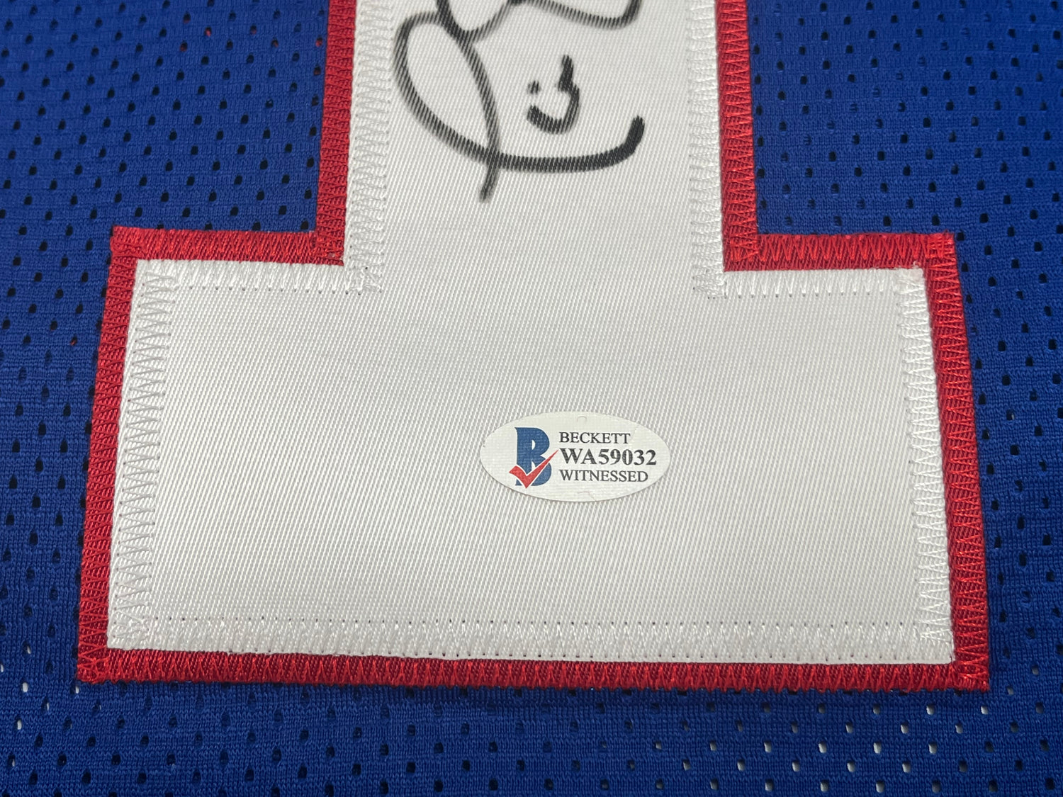 Phil Simms Signed Custom Jersey Inscribed &quot;S.B. XXI M.V.P.&quot; (Beckett)