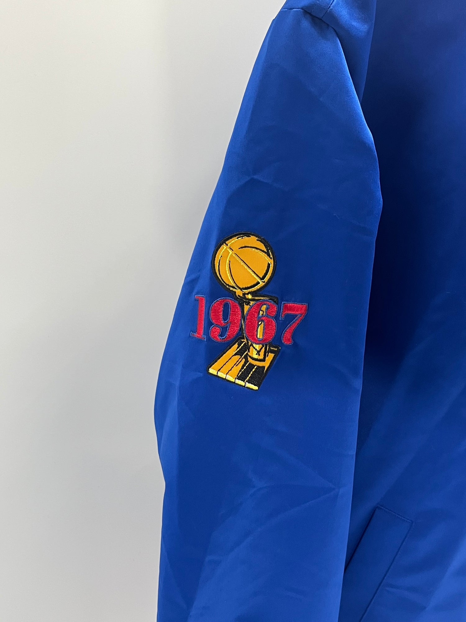 NBA TEAM og.3.0 Lightweight Satin Jacket Vintage 76ers Logo