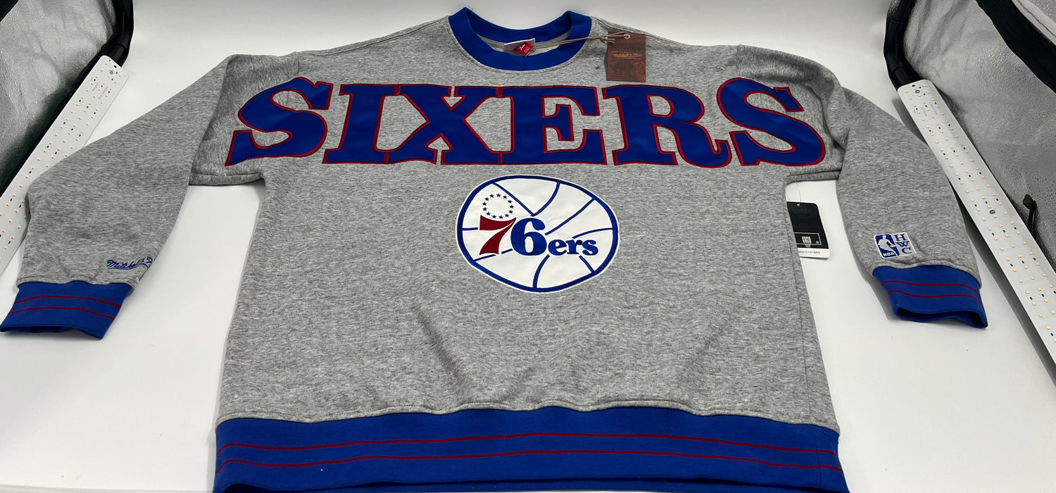 NBA Full Field Satin Fleece Crew Logo 76ers