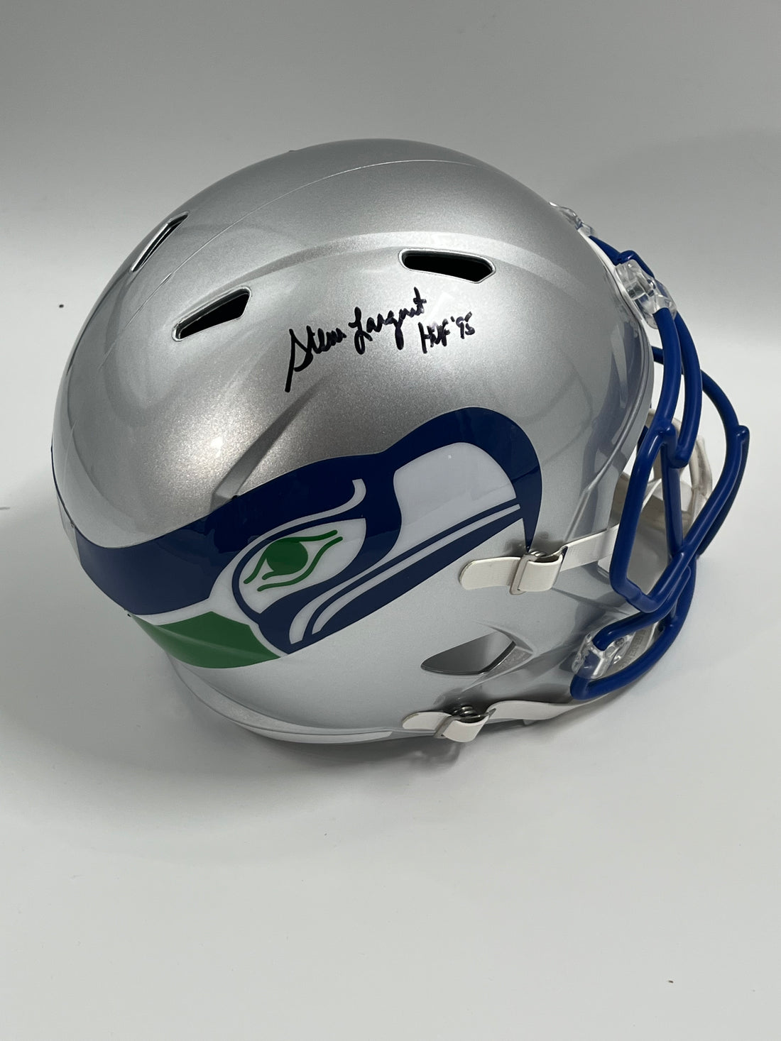 Steve Largent Signed Seahawks FS Speed Helmet Inscr &quot;HOF &