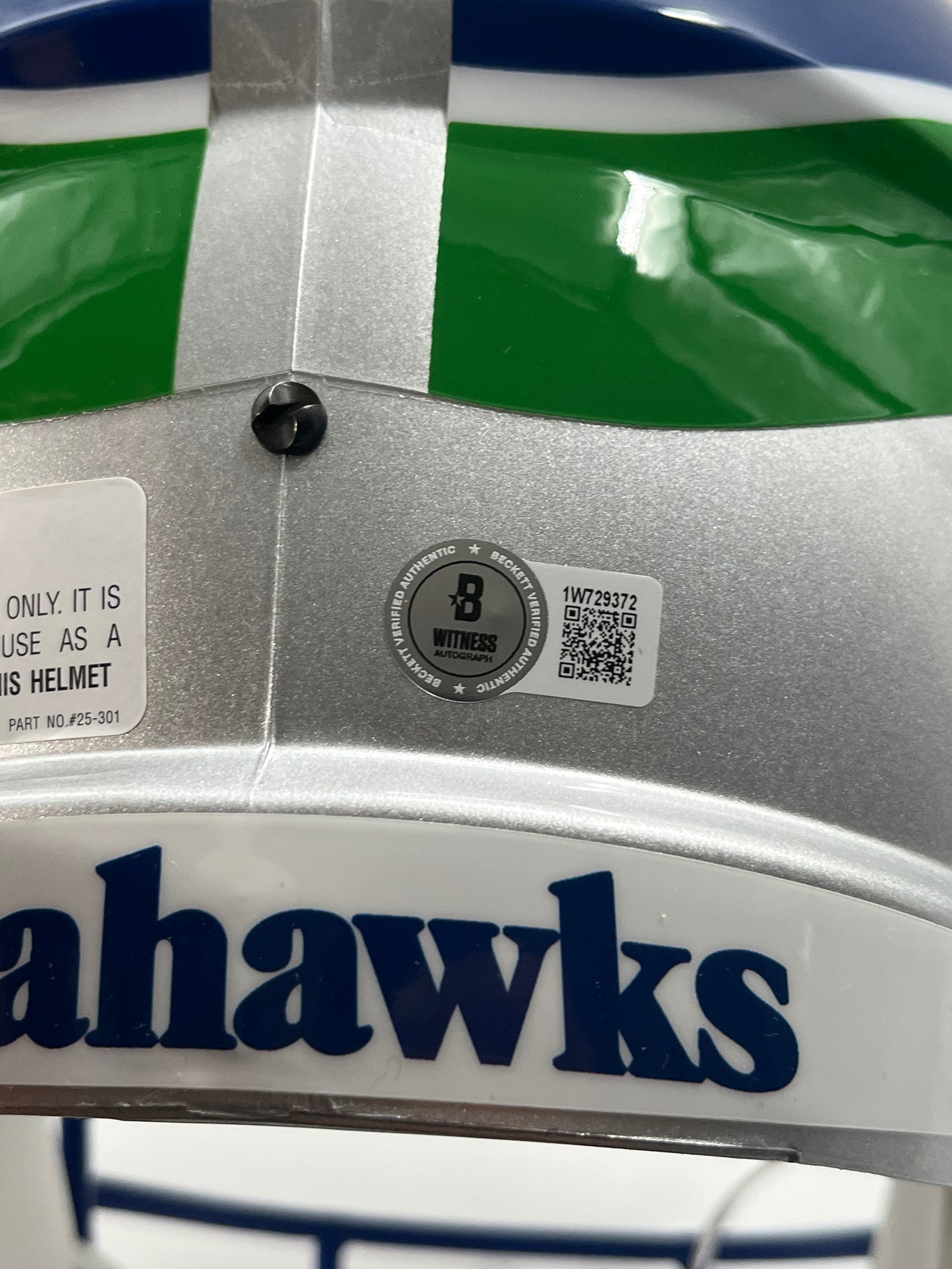 Steve Largent Signed Seahawks FS Speed Helmet Inscr &quot;HOF &