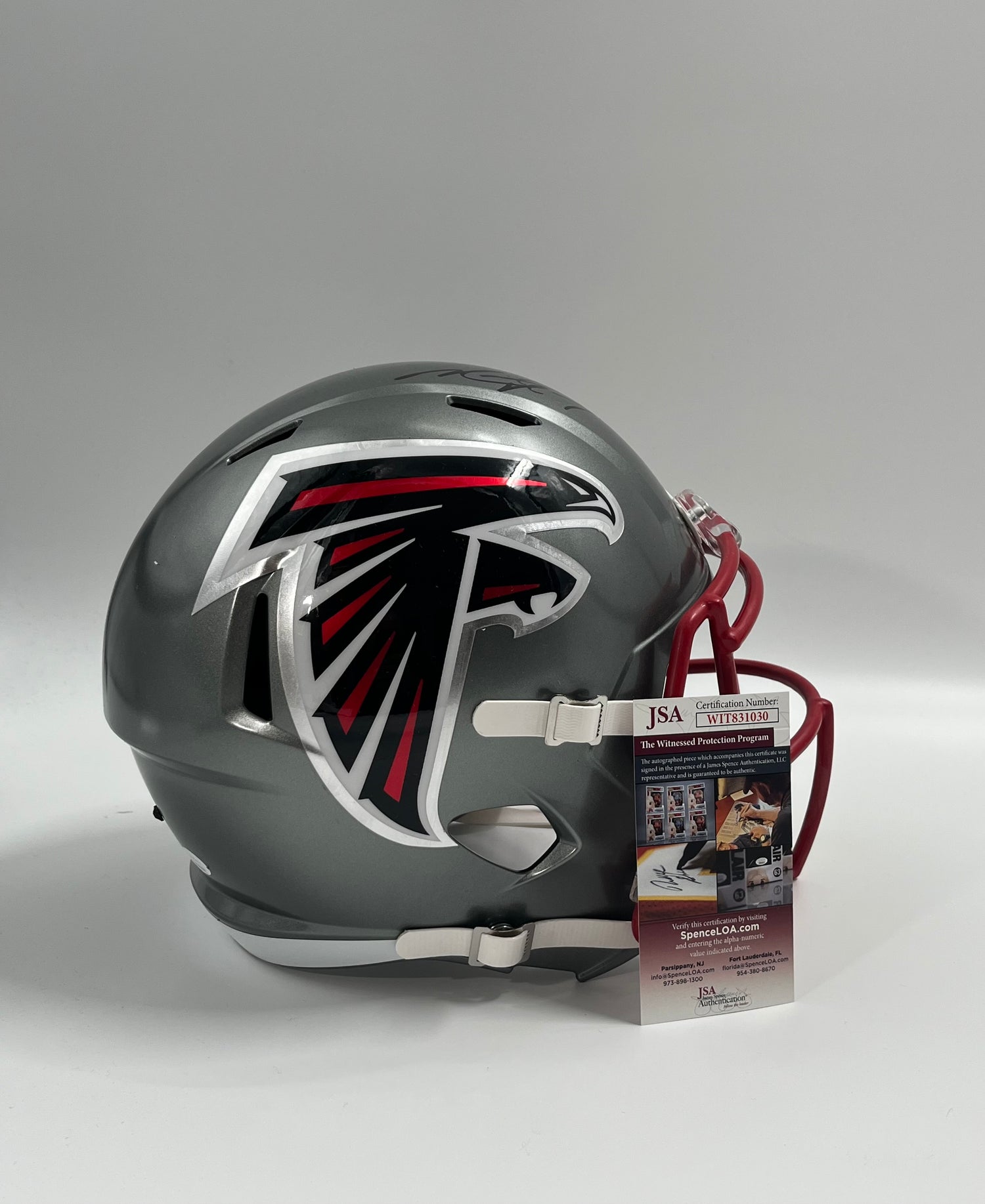 Michael Vick Signed Falcons Full-Size Flash Alternate Speed Helmet (JSA)
