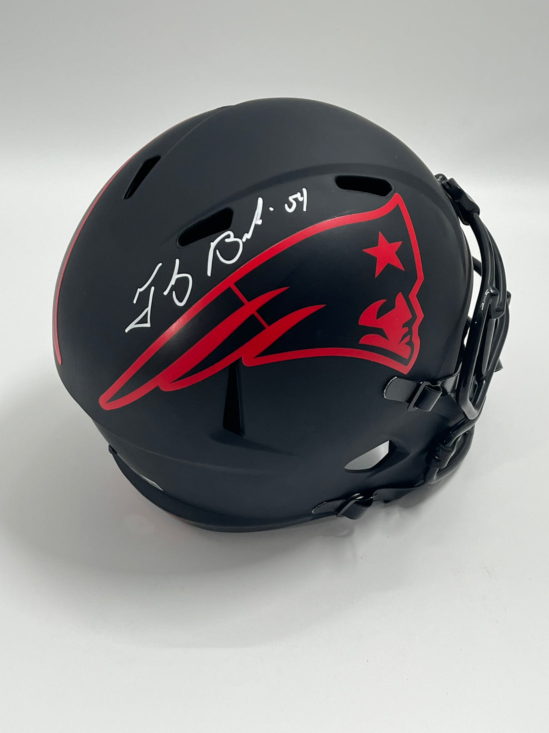 Tedy Bruschi Signed Patriots Full-Size Eclipse Alternate Speed Helmet (Beckett)