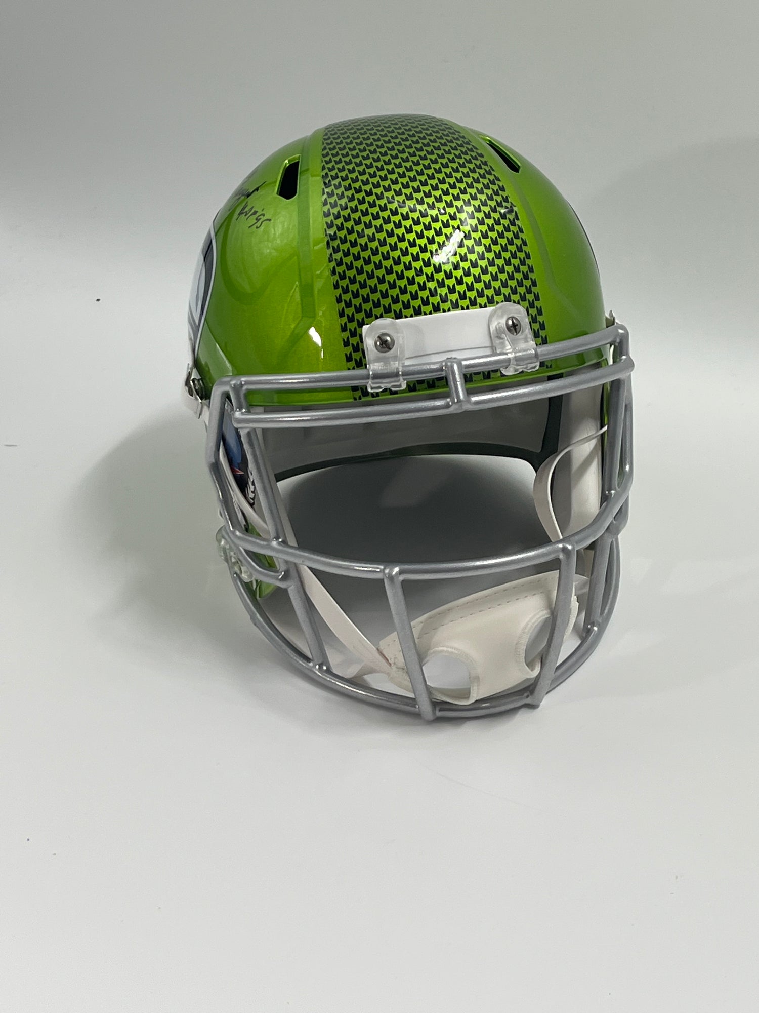 Steve Largent Signed Seahawks FS Flash Atl Spd Helmet Inscr &quot;HOF &